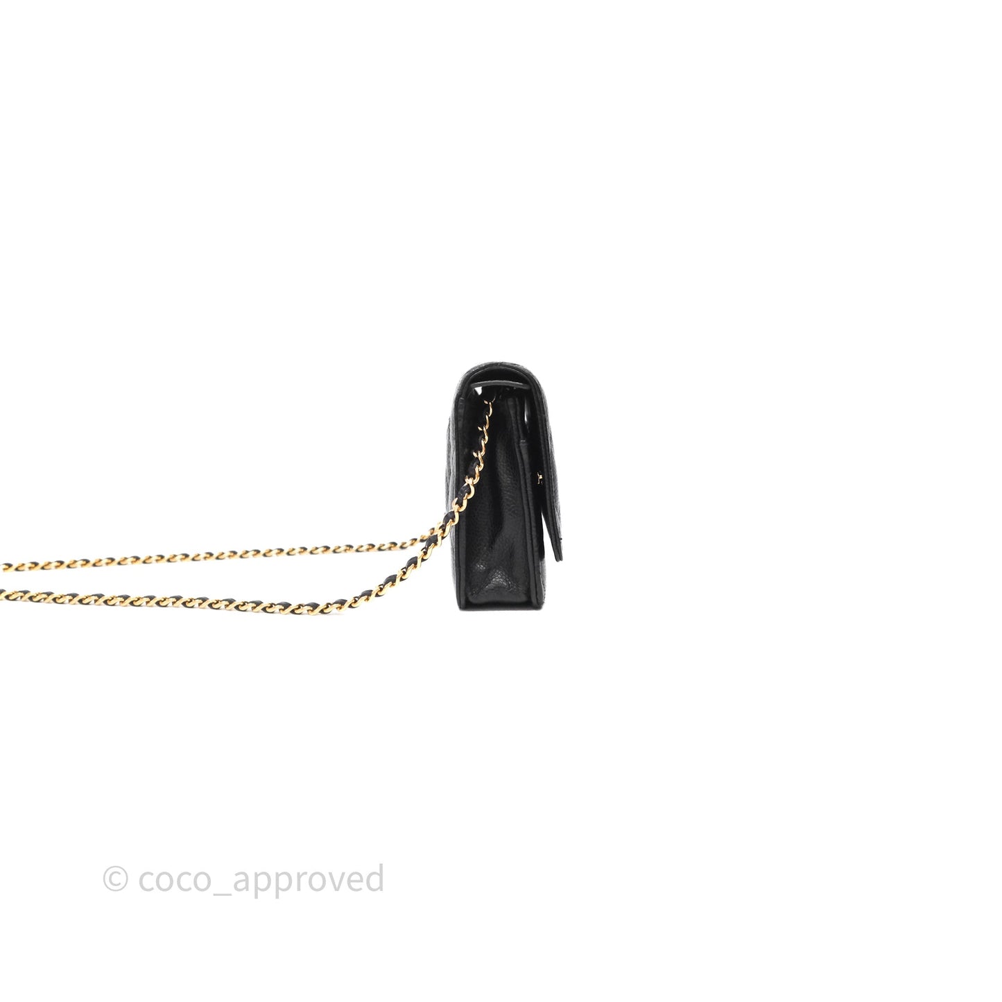 Chanel Quilted WOC Black Caviar Gold Hardware