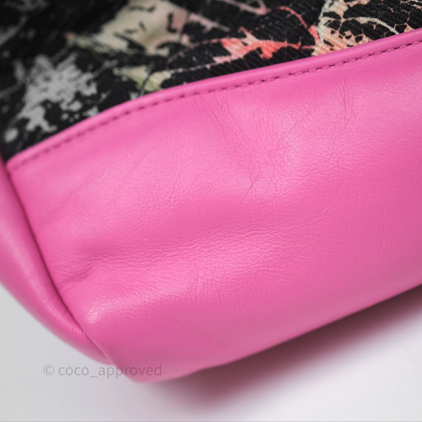 Chanel 31 Large Shopping Bag Leaves Printed Canvas/ Calfskin Pink