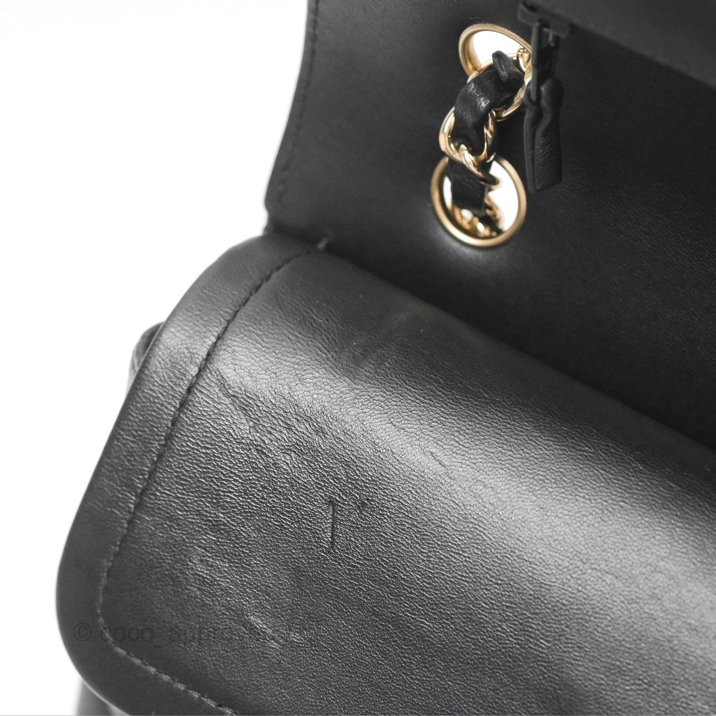 Chanel Classic M/L Medium Chevron Double Flap Black Lambskin Gold Hardware