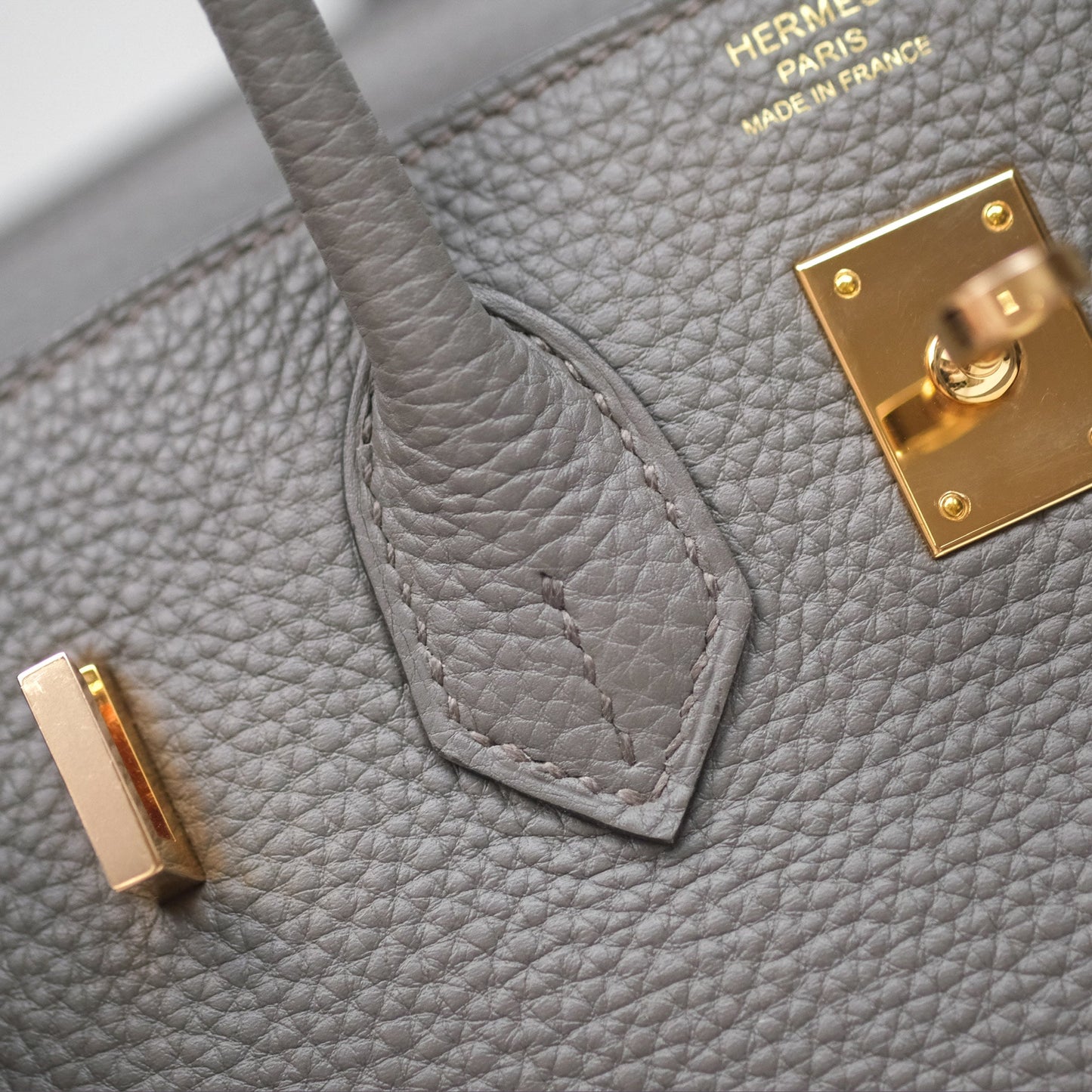 Hermès Birkin 25 Retourne Etain 8F Togo Rose Gold Hardware