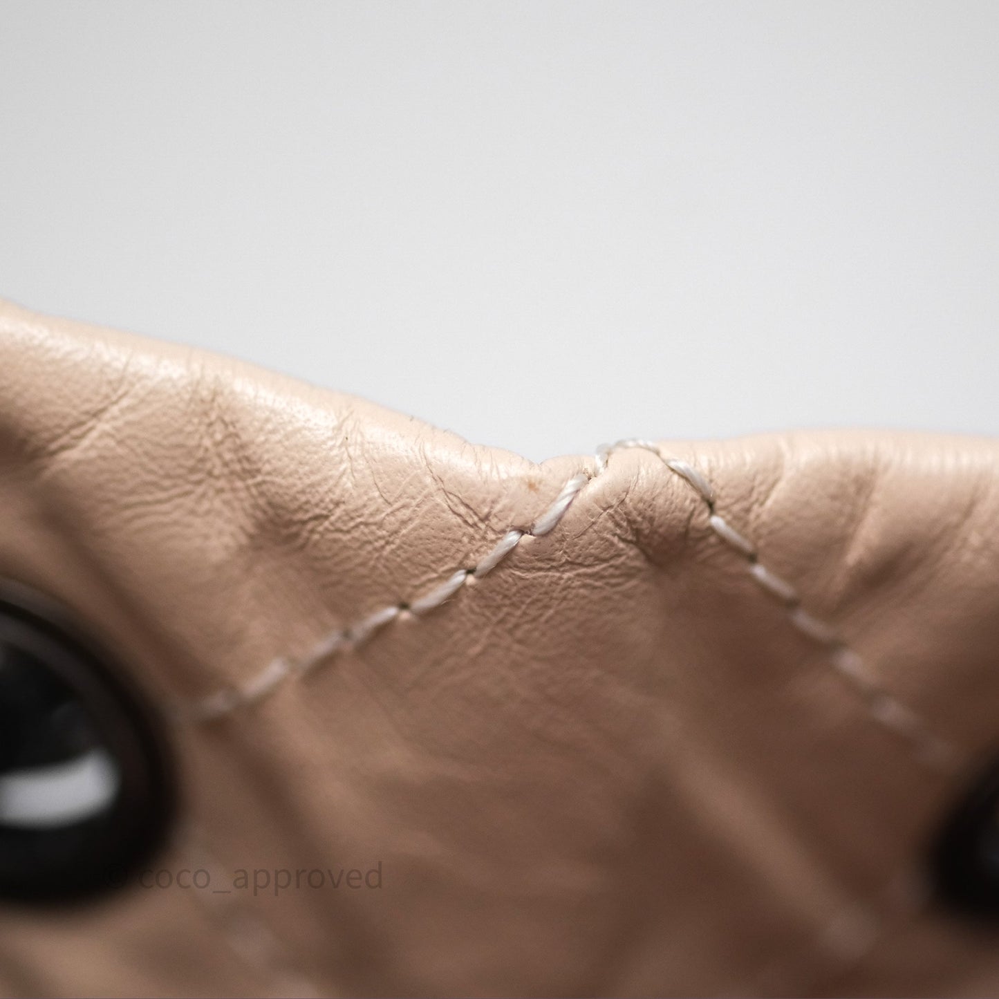 Chanel Small Gabrielle Backpack Beige Black Aged Calfskin