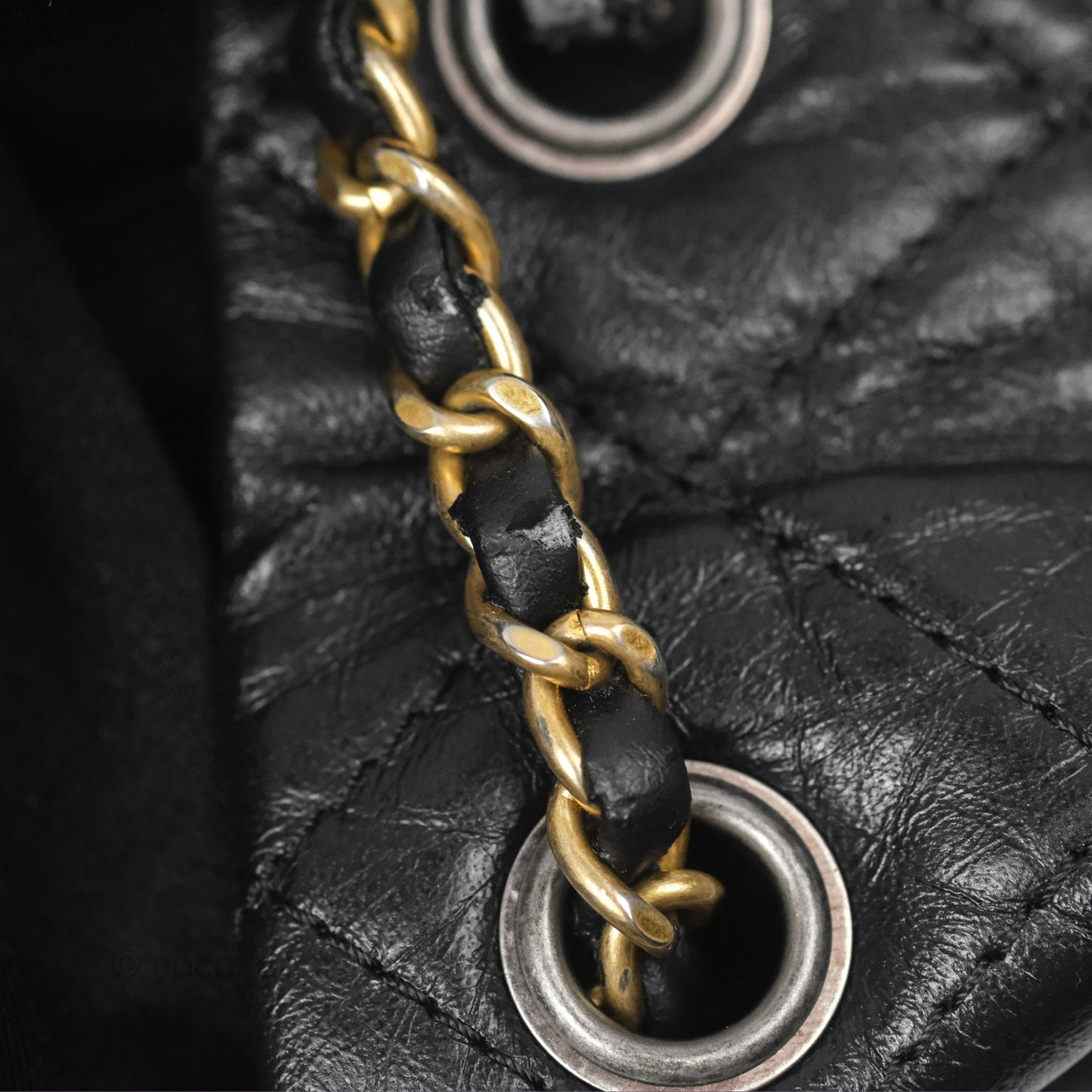 Chanel Small Gabrielle Backpack Black Aged Calfskin