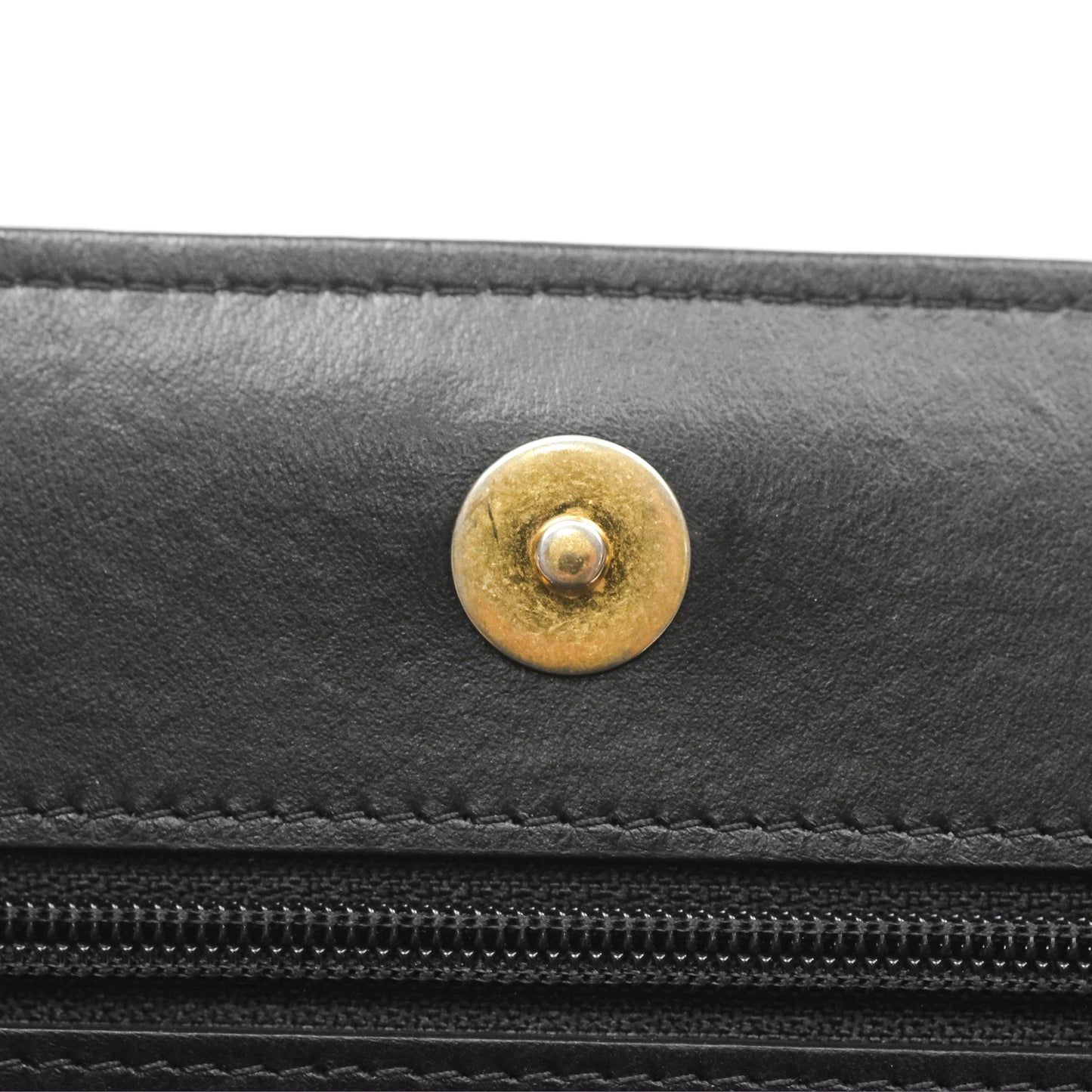 Chanel Quilted Boy Wallet on Chain WOC Black Calfskin Aged Gold Hardware