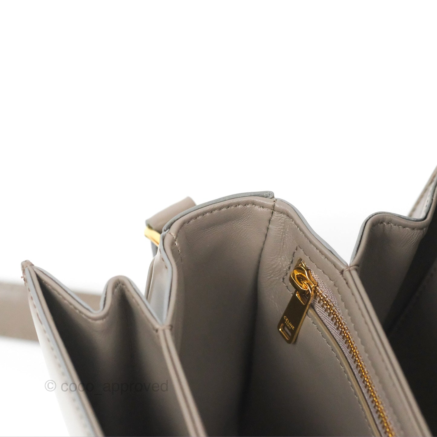 Celine Medium Triomphe Bag Pebble Shiny Calfskin