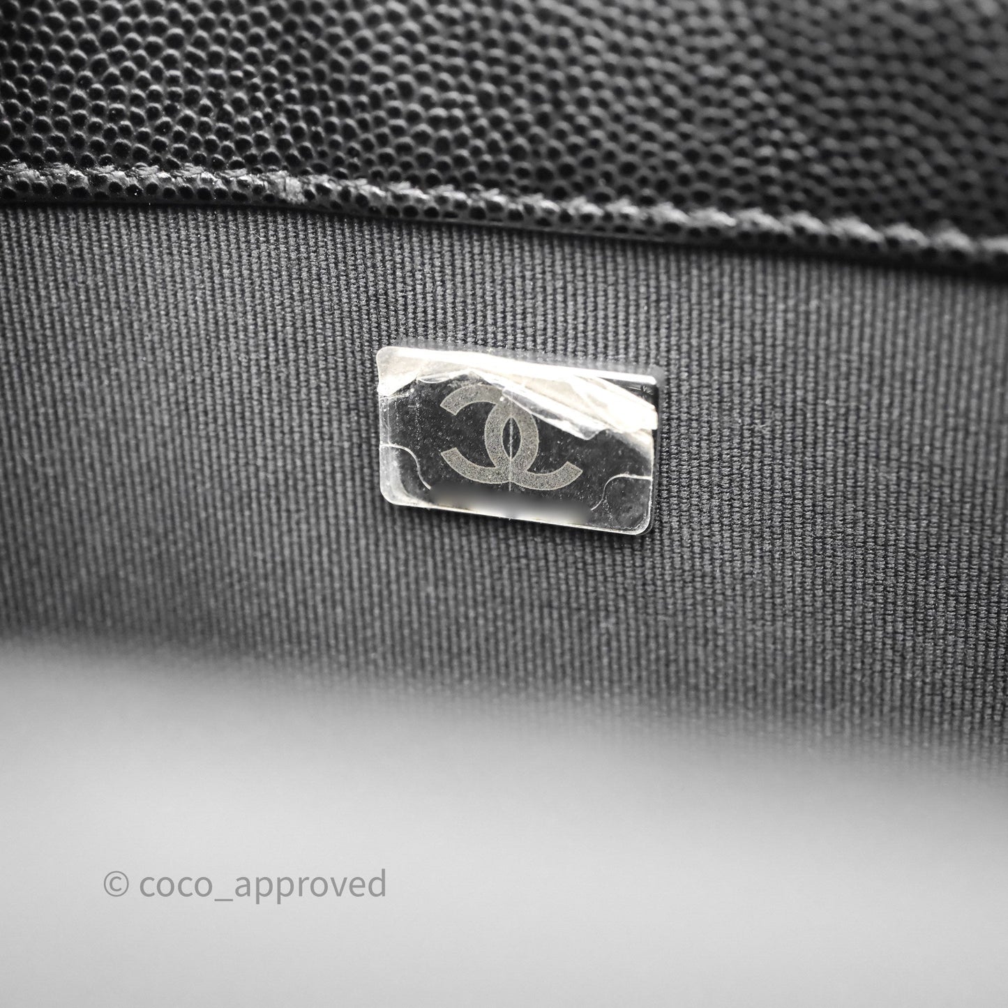 Chanel Small Boy Black Caviar Ruthenium Hardware