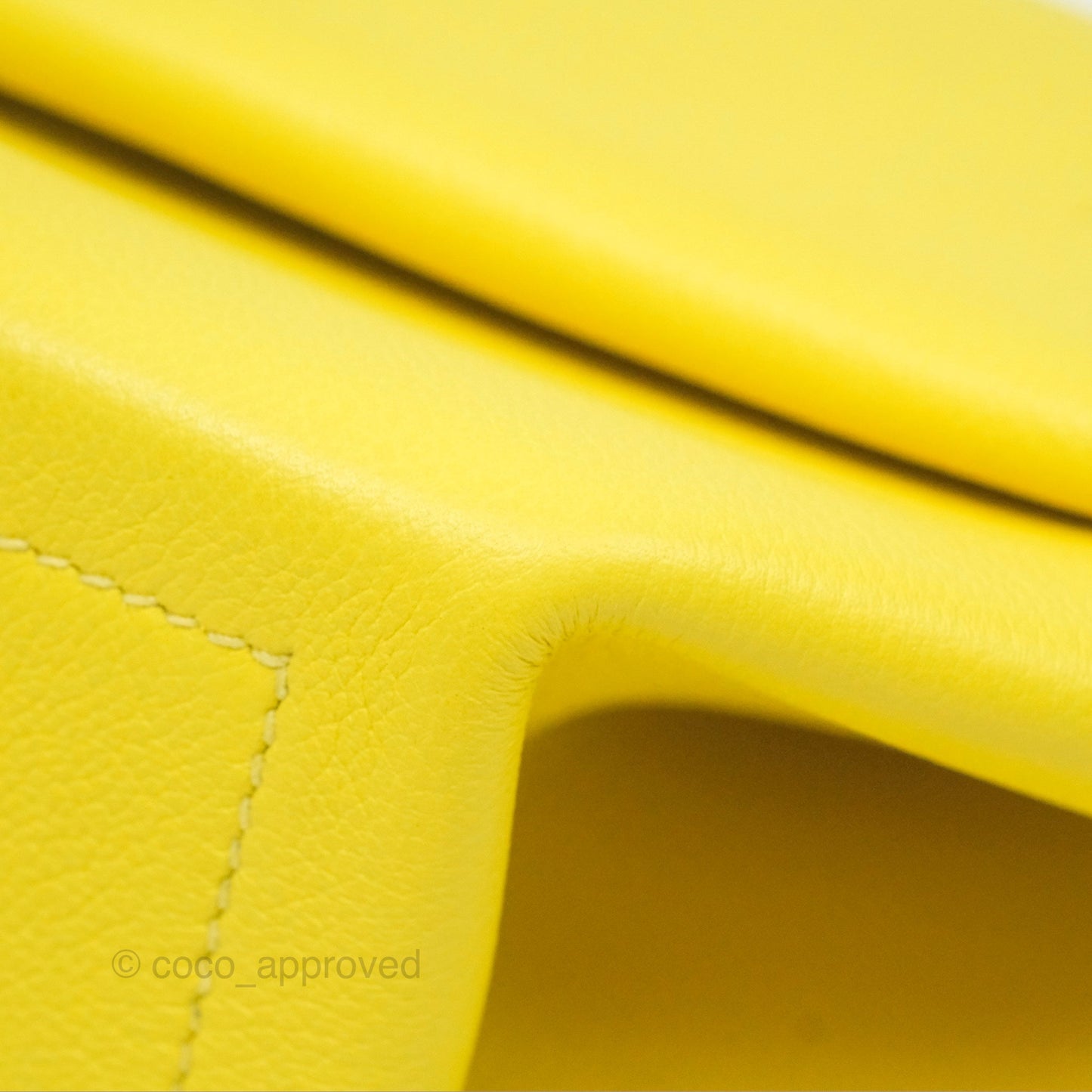 Hermes Opli Bag Lime Yellow Novillo