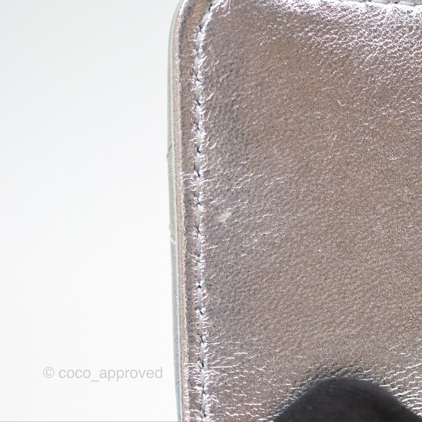 Chanel Classic Quilted Phone Holder Iridescent Rainbow Calfskin