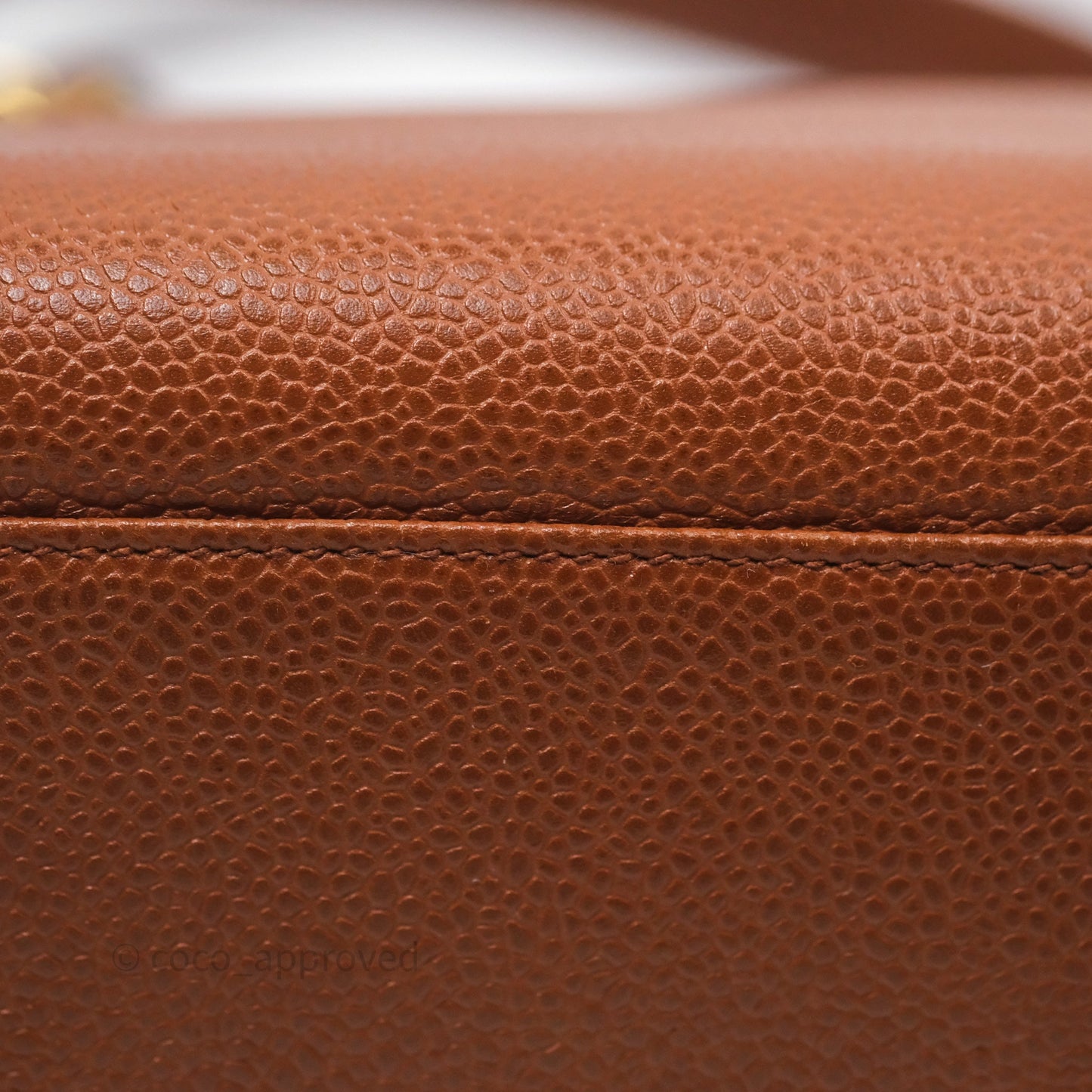 Chanel Vintage Tote Caramel Caviar 24K Gold Hardware