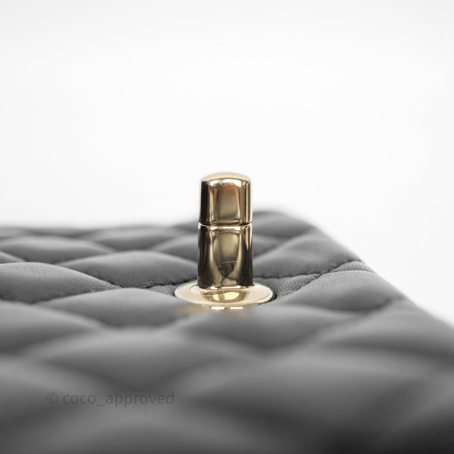Chanel Mini Square Quilted Black Lambskin Gold Hardware