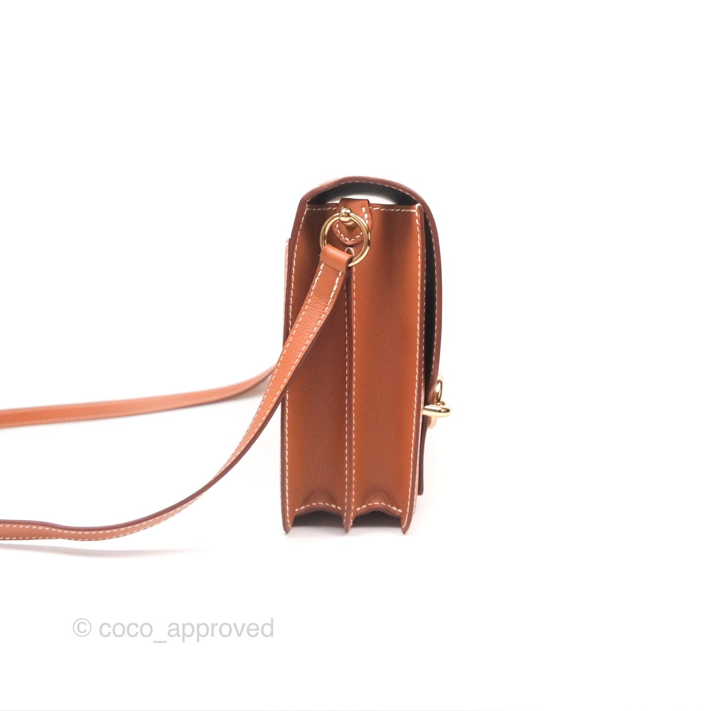 Hermès Roulis 23 Gold Evercolor Gold Hardware