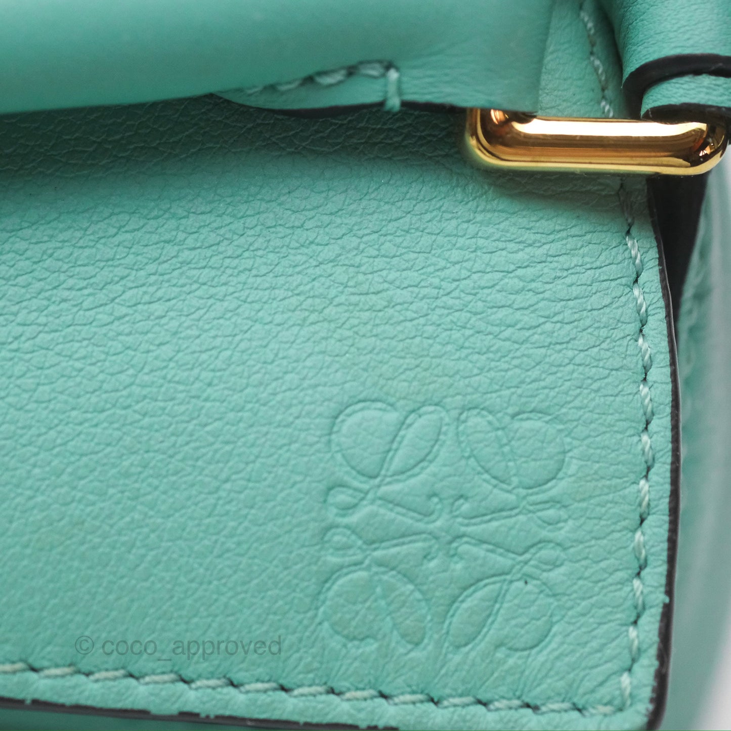 Loewe x Studio Ghibli Spirited Away Mini Puzzle Mint Calfskin