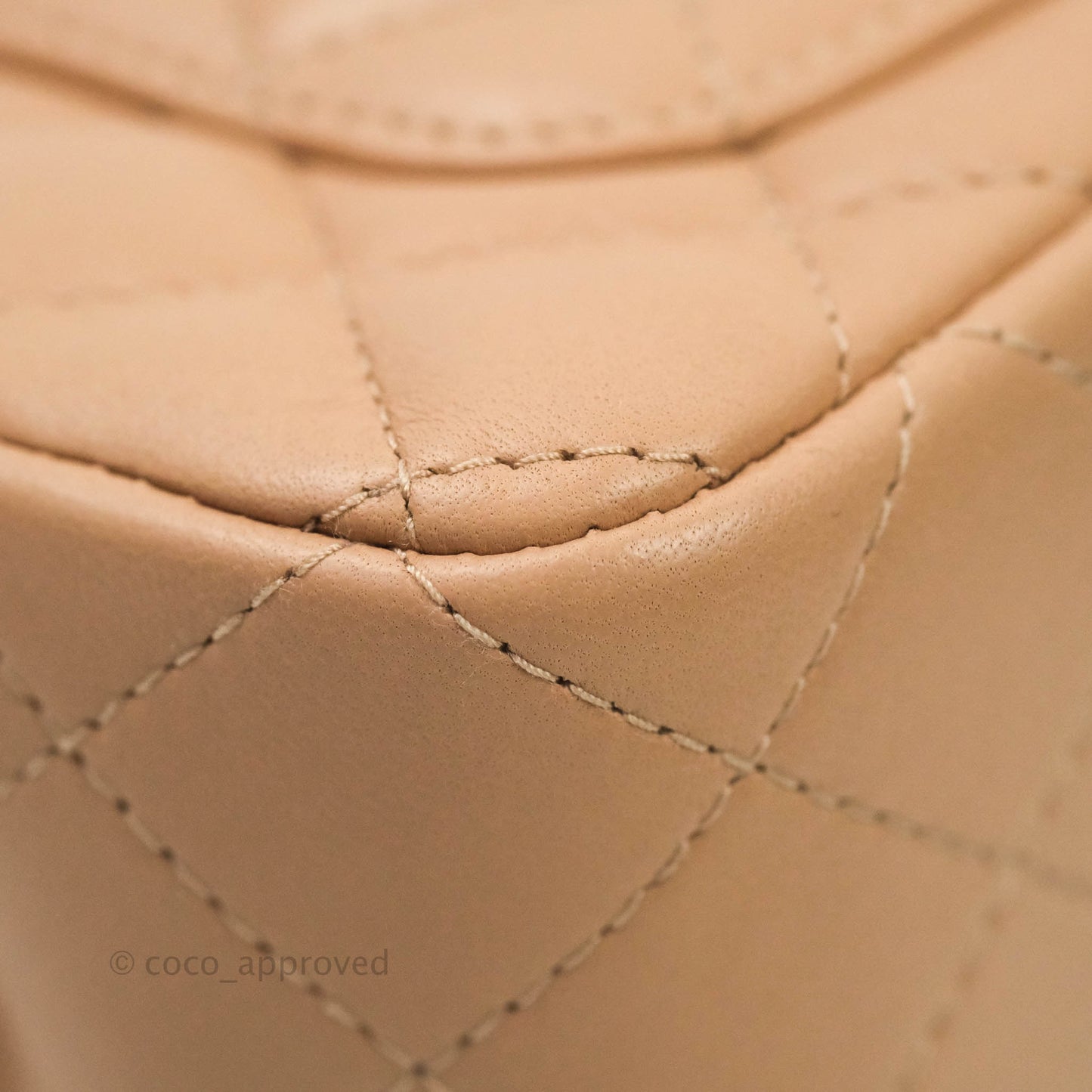 CChanel Quilted Mini Rectangular Lambskin Beige Gold Hardware 21A