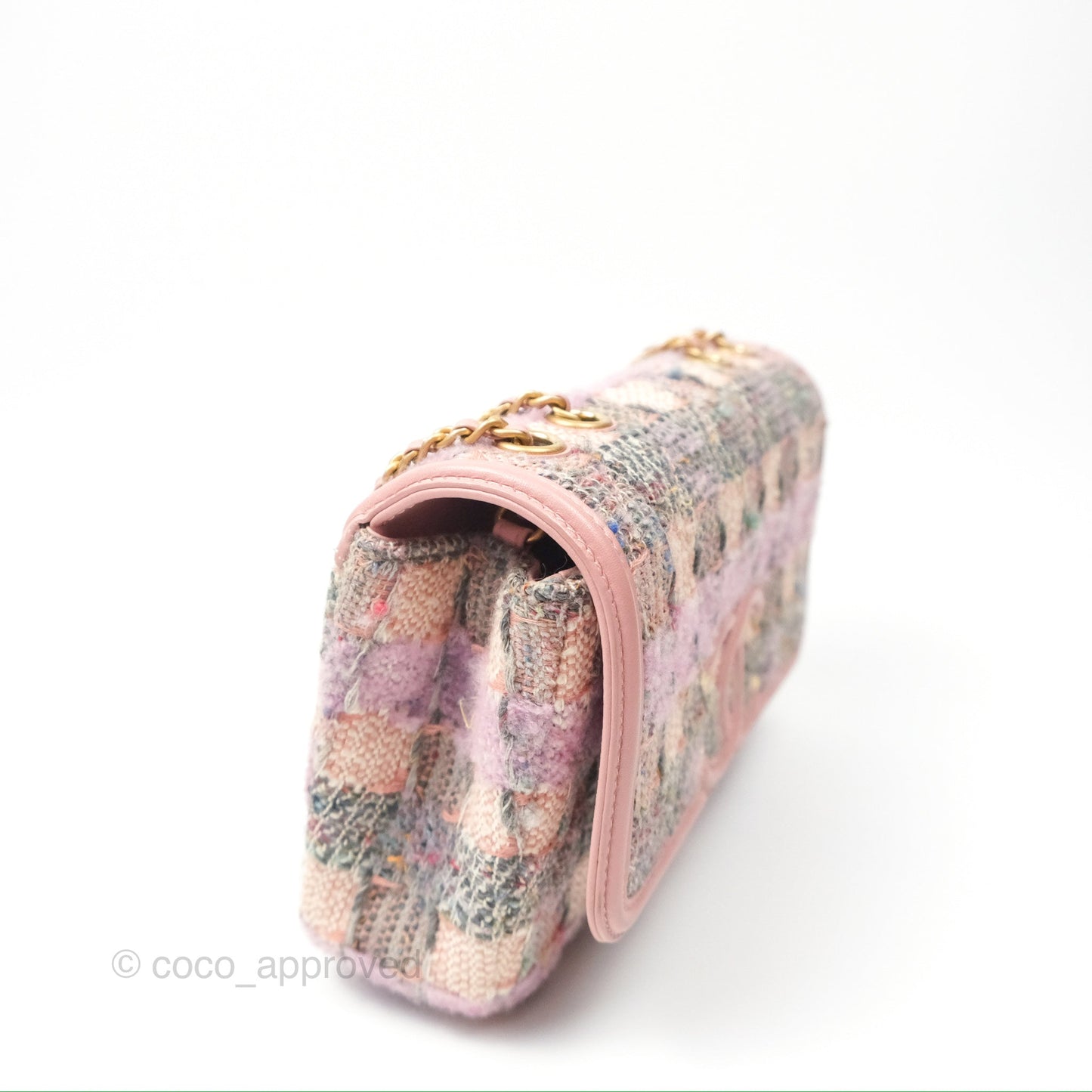 Chanel Small CC Filigree Flap Pink Tweed
