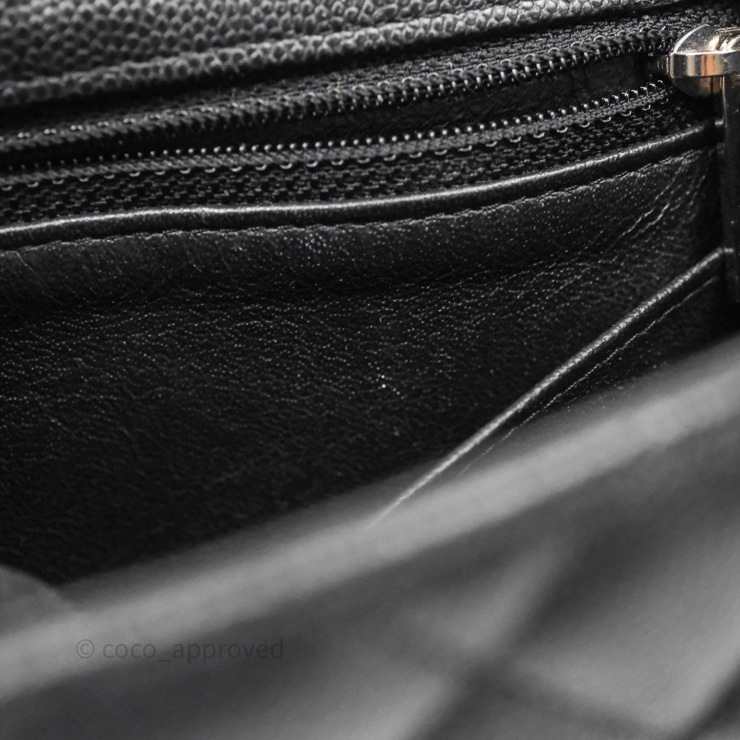 Chanel Mini Square Quilted Black Caviar Silver Hardware