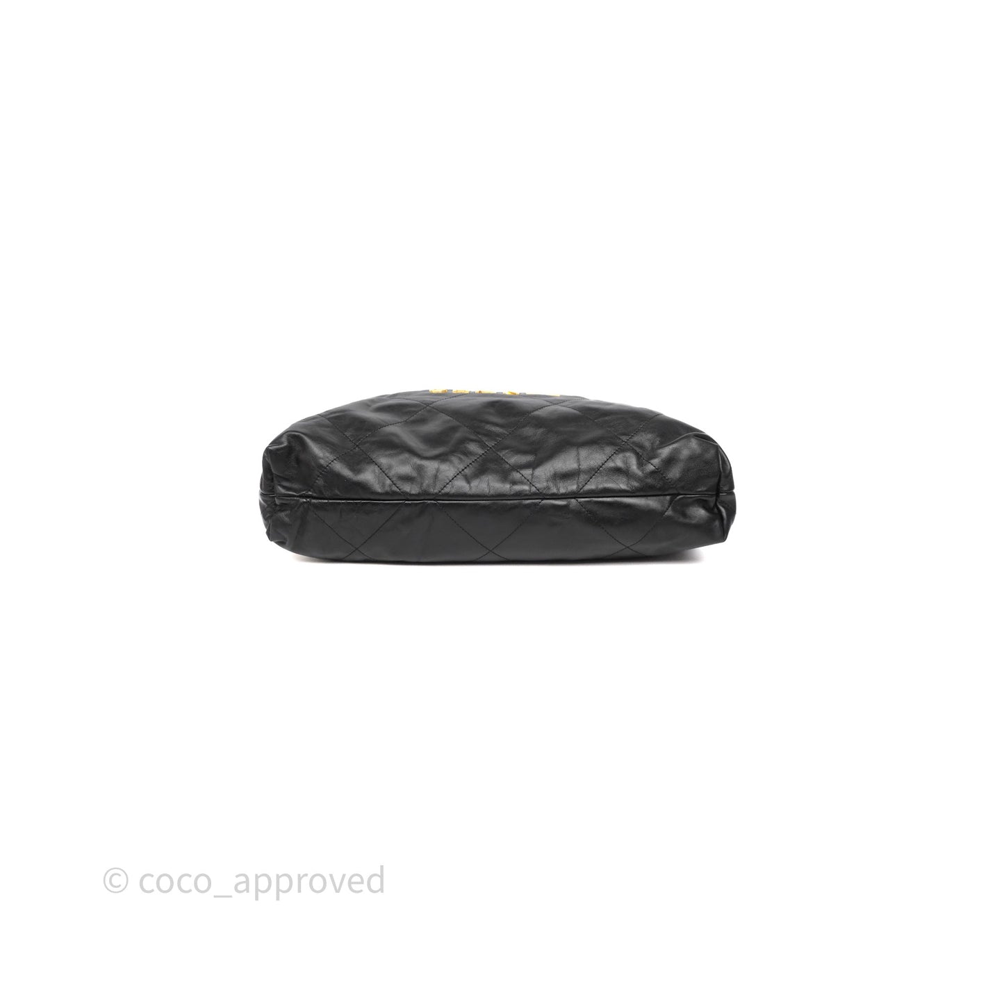 Chanel 22 Bag Medium Black Calfskin Aged Gold Hardware