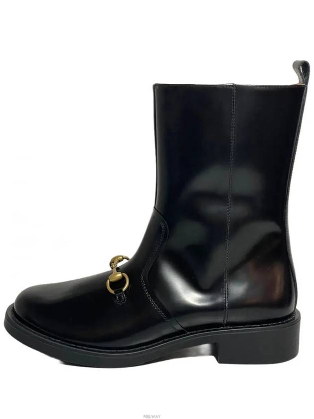 Luxury Gucci Trending 2025 Horsebit Ankle Walker Boots Black