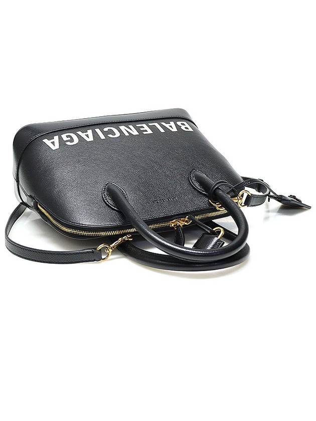 Luxury Balenciaga 550645 Black Leather Logo Printing Bill Top Handle Small 2WAY