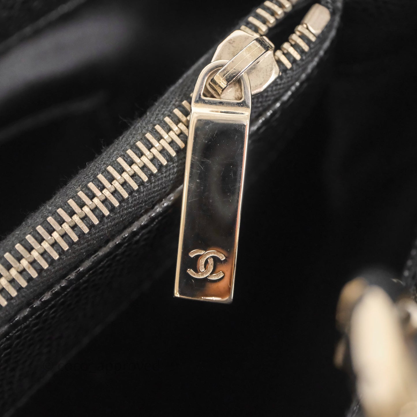 Chanel GST Black Caviar Silver Hardware