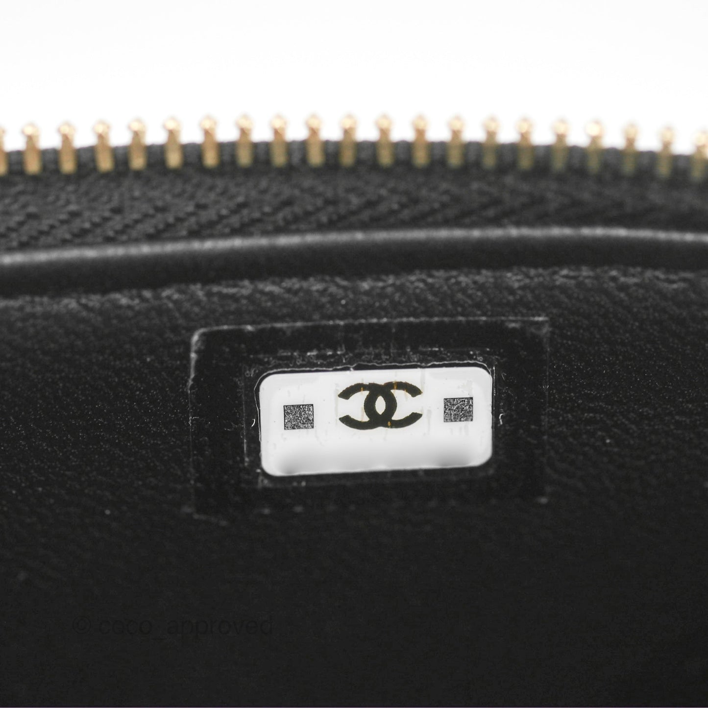 Chanel Vanity Rectangular with Top Handle Black Lambskin Aged Gold Hardware