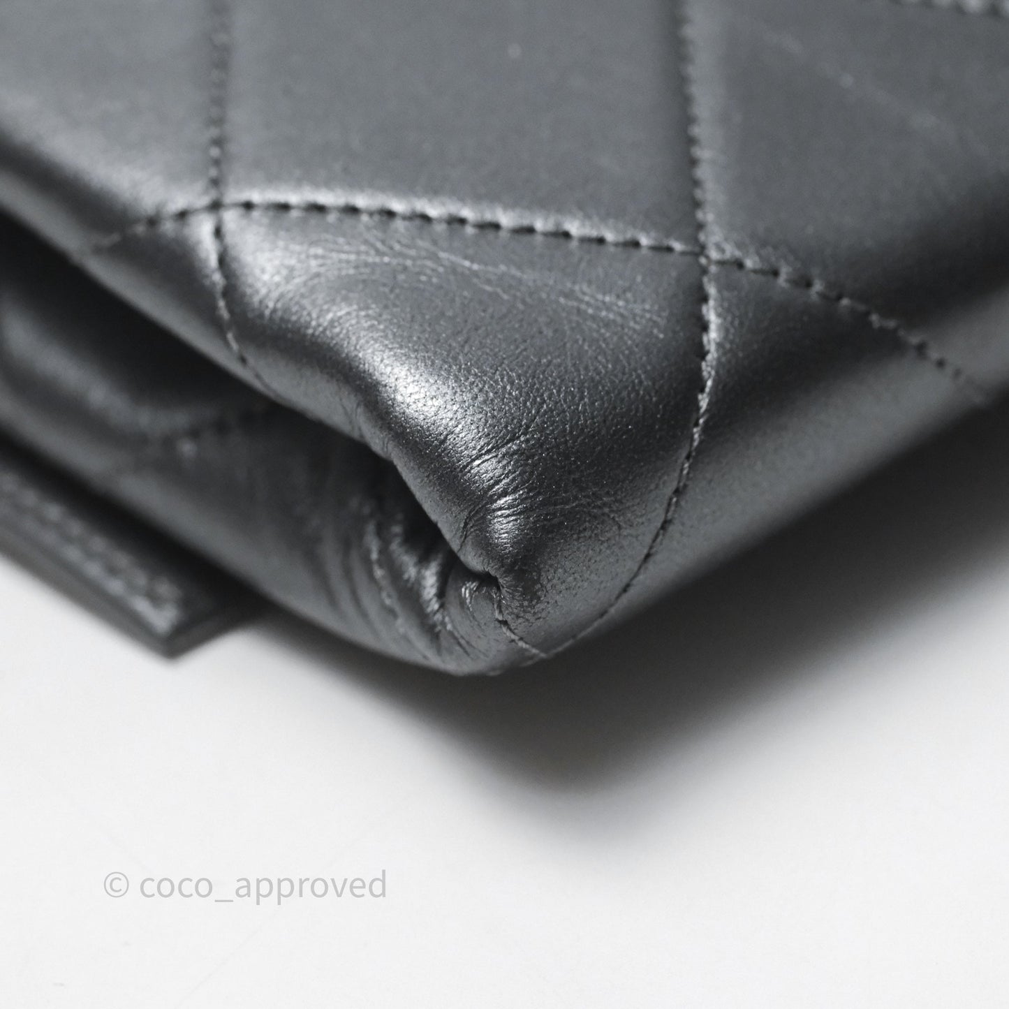 Chanel Clutch with Chain Metallic Dark Grey Silver Hardware