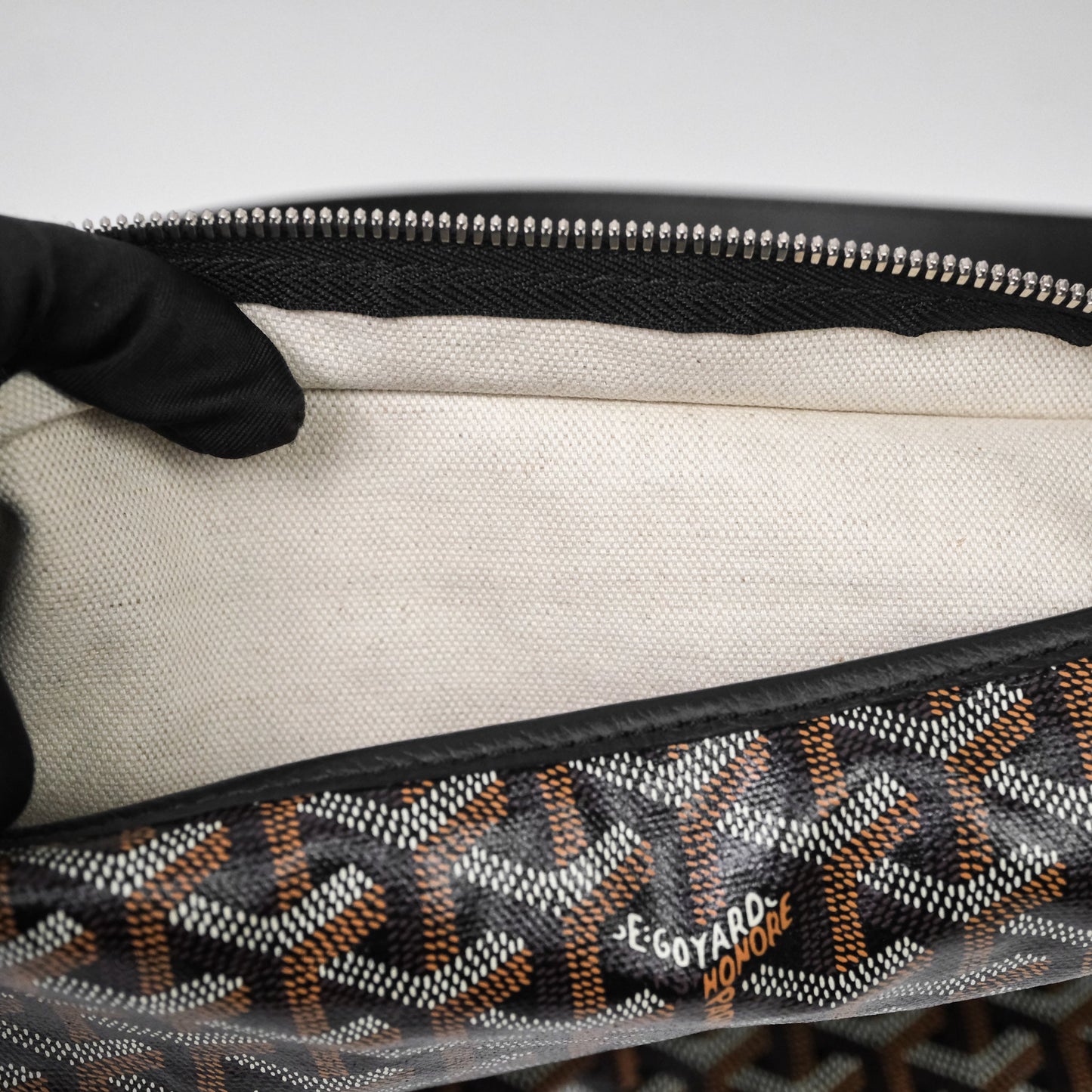 Goyard Bohème Hobo Bag Black Goyardine Canvas