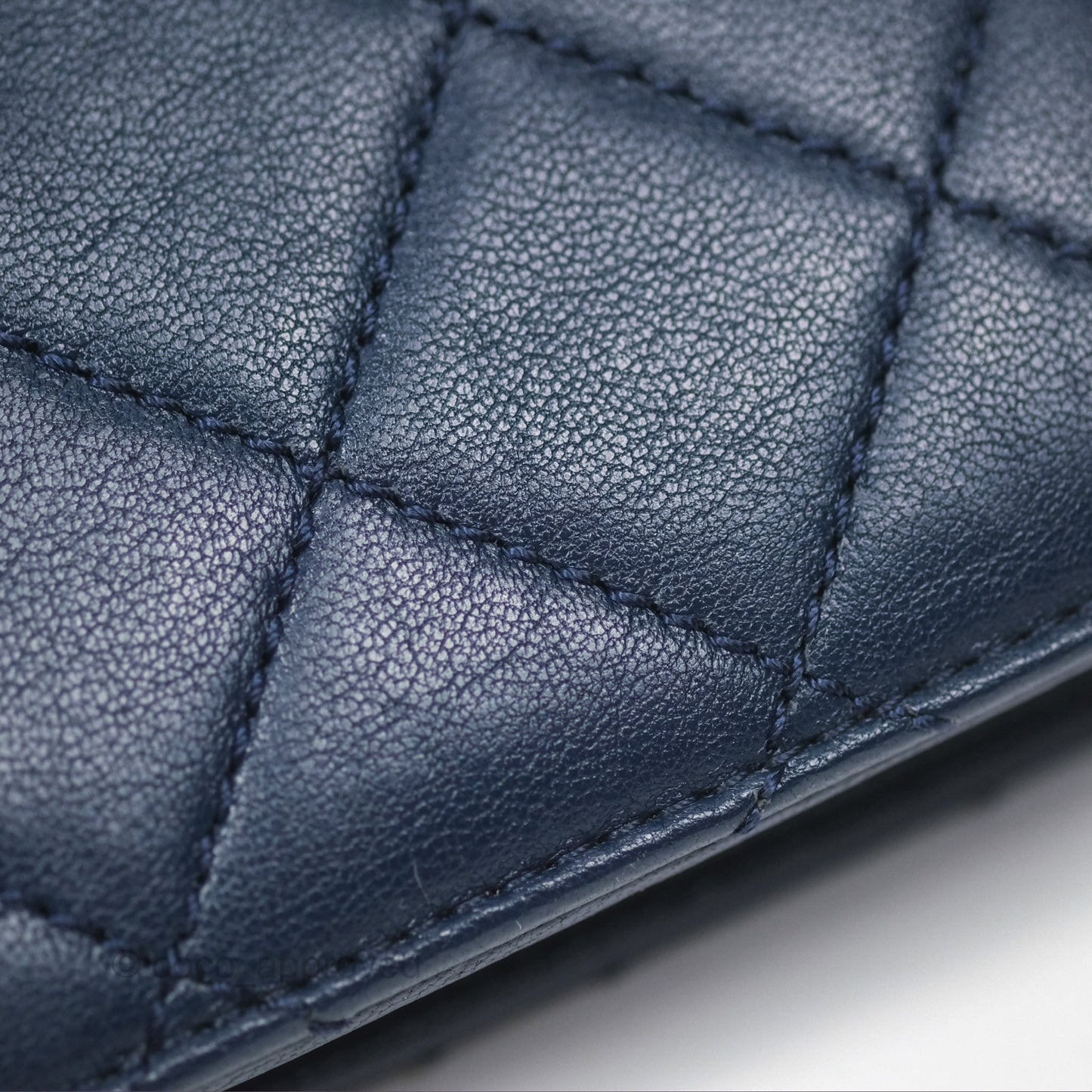 Chanel Beauty Lock Flap Bag Navy Sheepskin Aged Gold Hardware