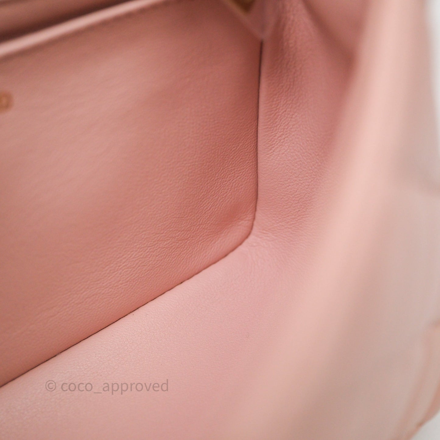Chanel Mini Square Flap Quilted Pink Lambskin Gold Hardware