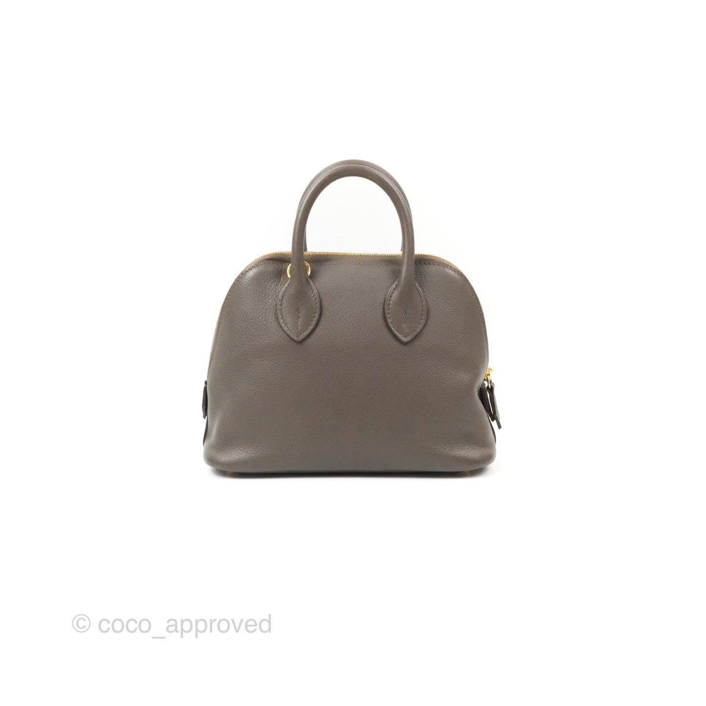 Hermès Bolide Mini 1923 Gris Etain 8F Evercolor Gold Hardware