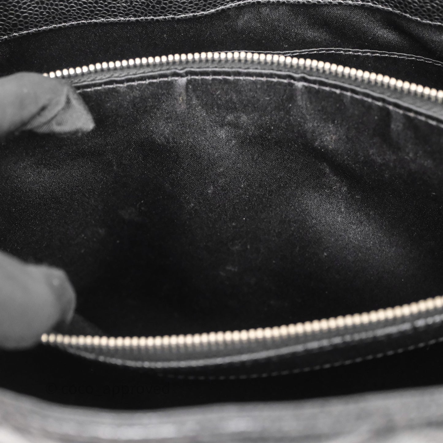 Chanel GST Black Caviar Silver Hardware
