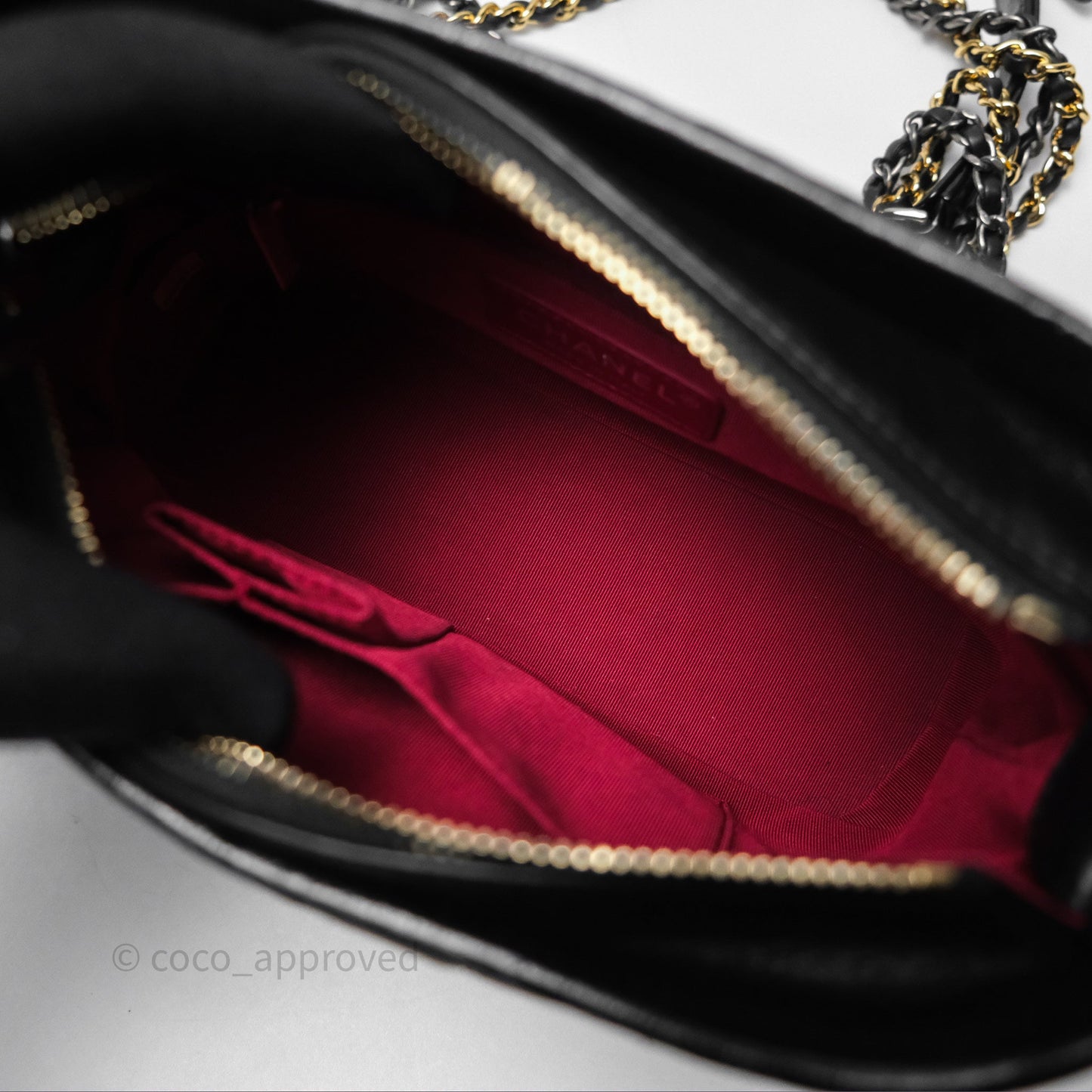 Chanel Small Gabrielle Hobo Quilted Black Aged Calfskin