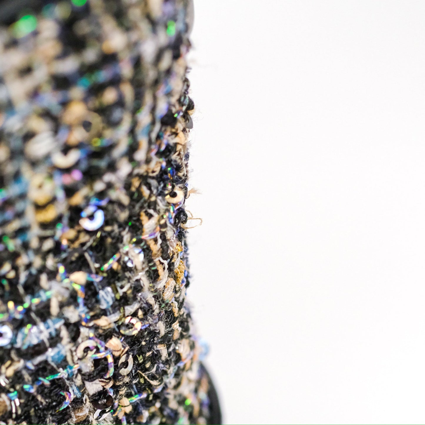Chanel Large Gabrielle Tweed Green Black Calfskin