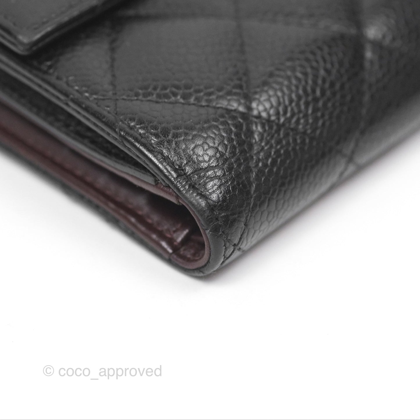Chanel Quilted Short Flap Black Caviar Gold Hardware