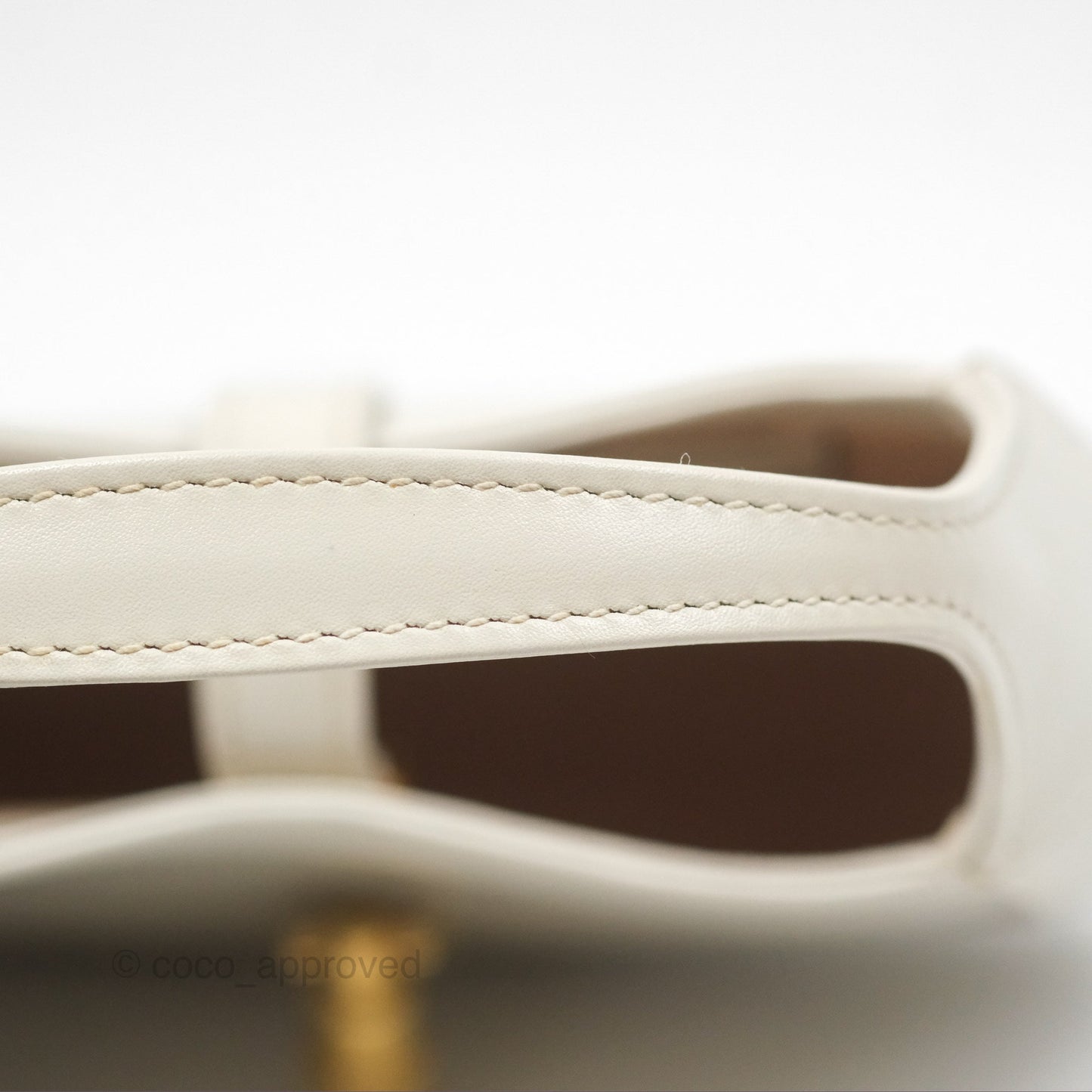 Gucci Jackie 1961 White Mini Shoulder Bag Gold Hardware