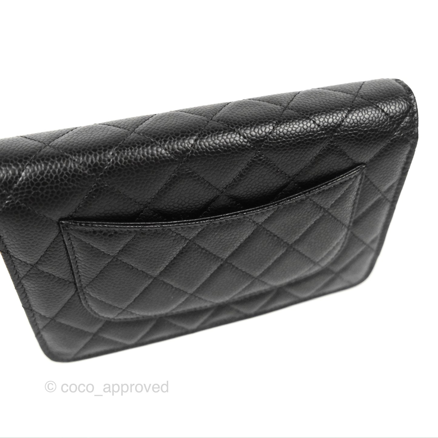 Chanel Quilted WOC Black Caviar Gold Hardware