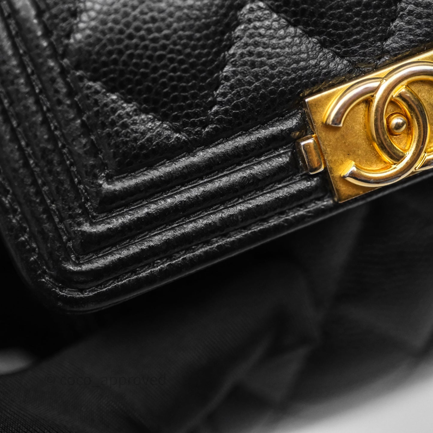 Chanel Small Boy Flap Wallet Black Caviar Gold Hardware