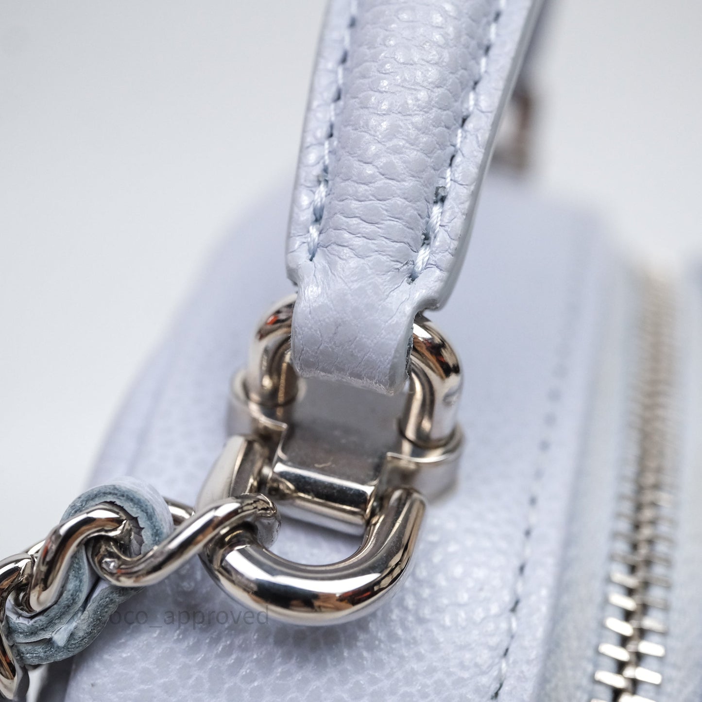 Chanel Classic Mini Backpack Light Blue Caviar Silver Hardware