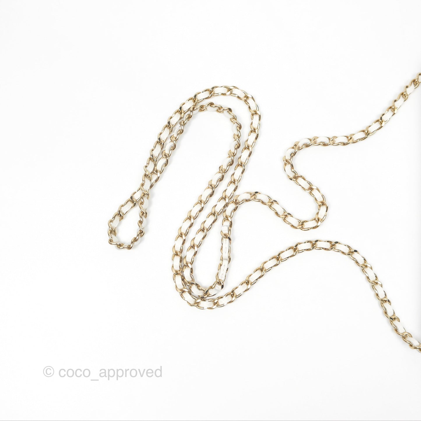 Chanel Classic Quilted Wallet On Chain WOC White Caviar Gold Hardware