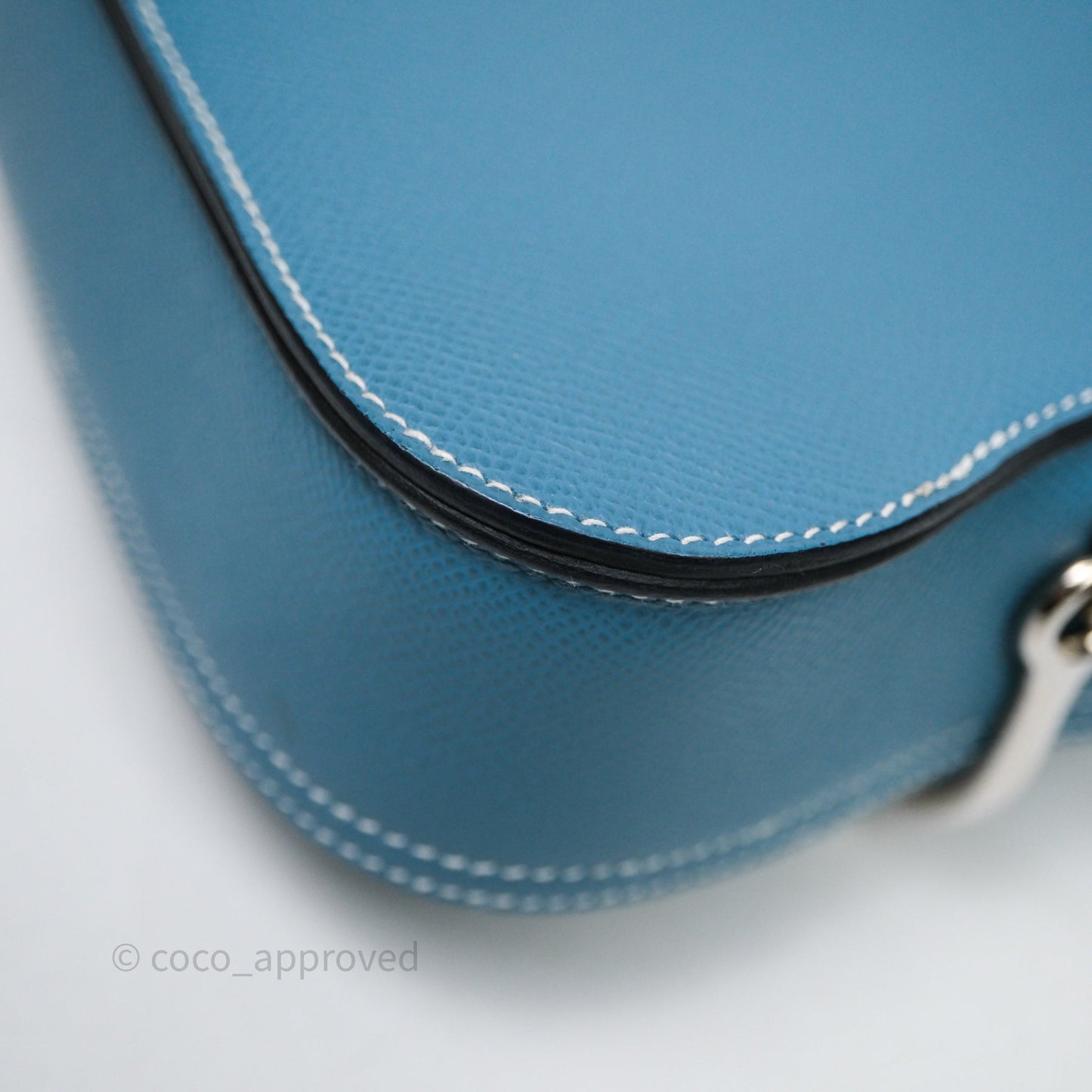 Hermès Della Cavalleria Mini II Bag 18 New Bleu Jean 75 Epsom Palladium Hardware