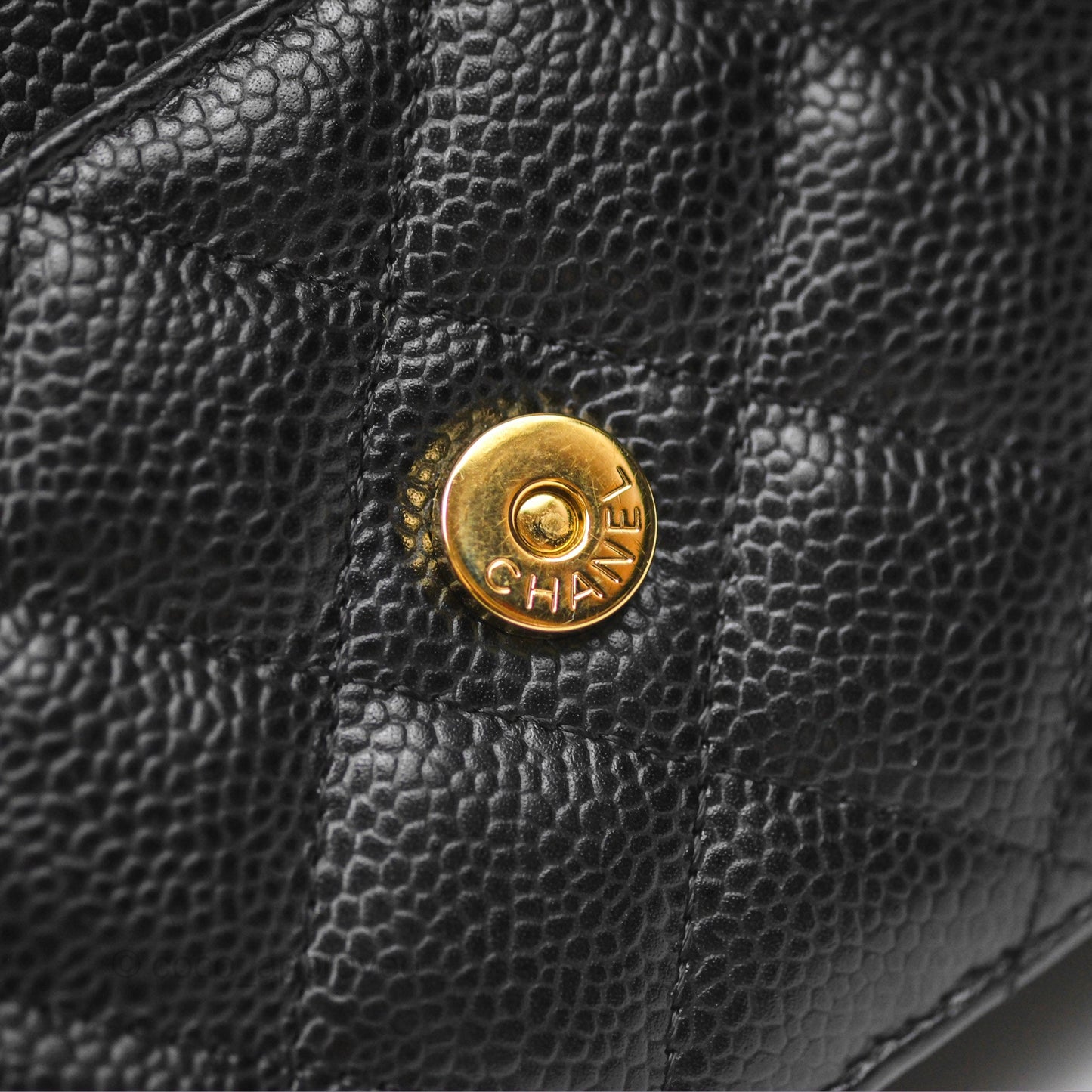 Chanel Classic Wallet On Chain WOC Quilted Black Caviar Gold Hardware