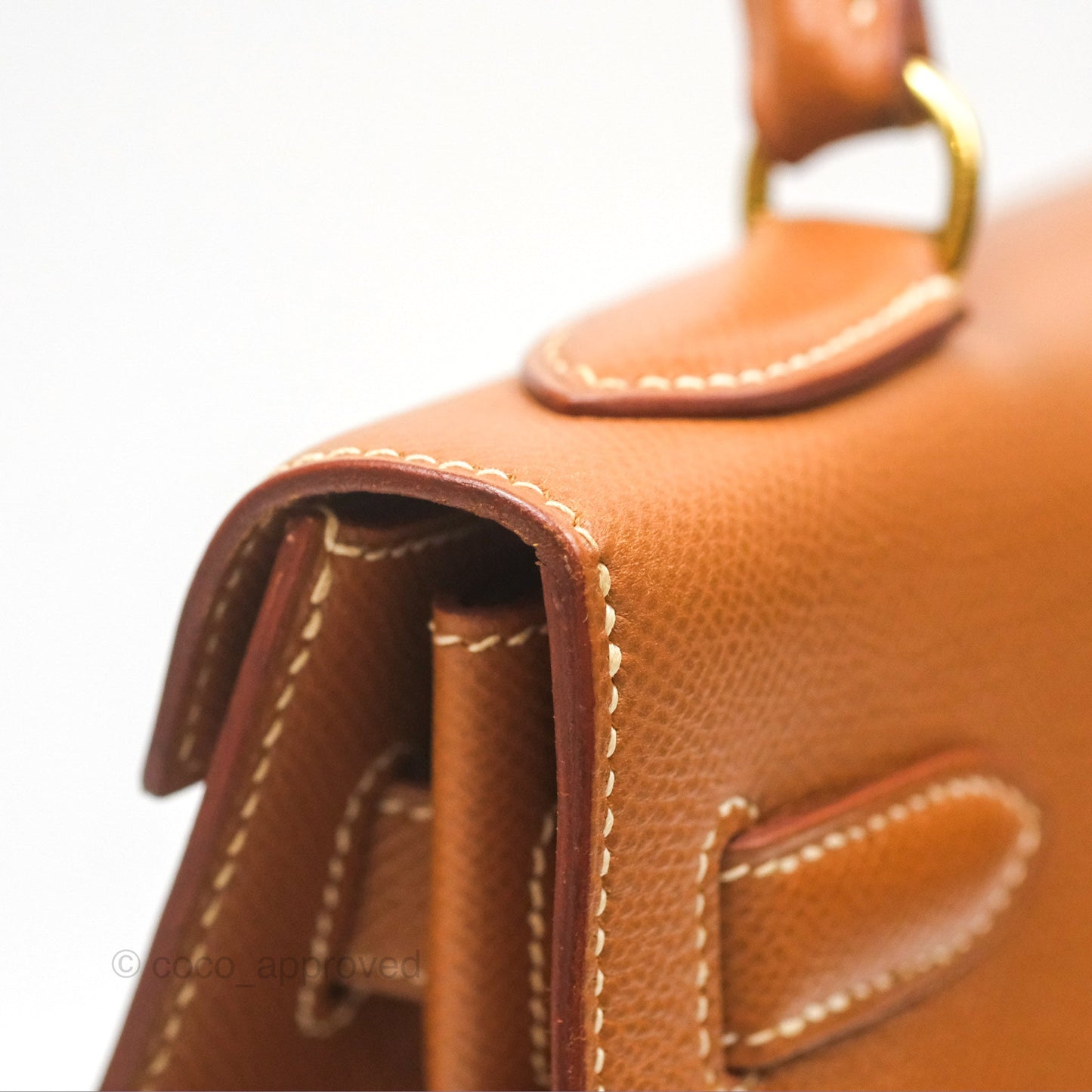 Hermès Kelly 32 Sellier Gold Epsom Gold Hardware