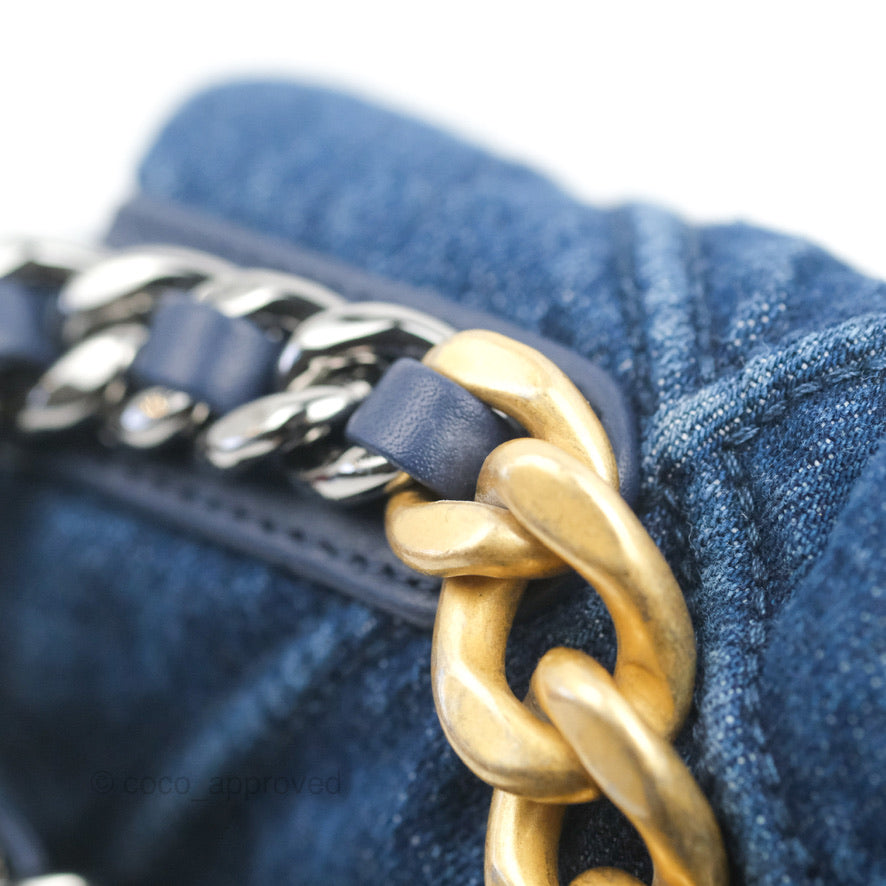 Chanel 19 Small Denim Mixed Hardware