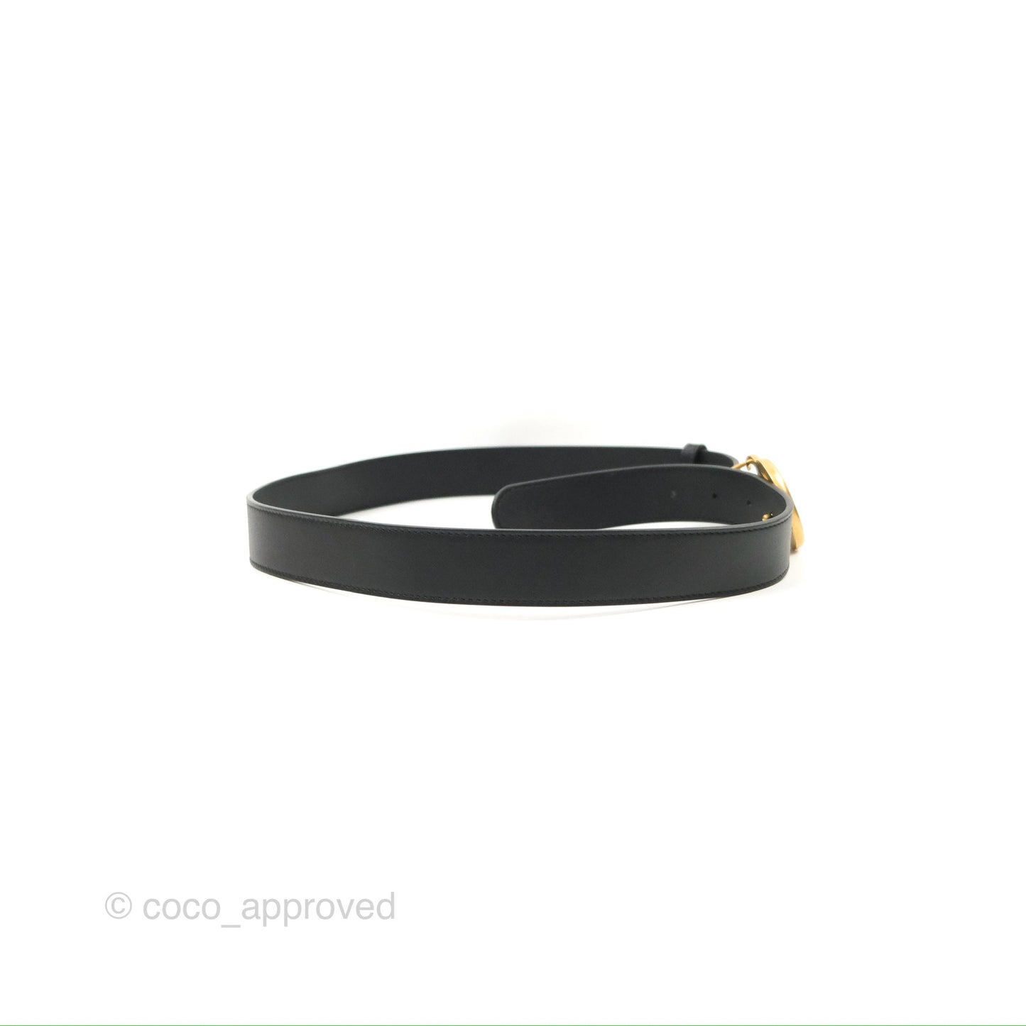 Gucci Double GG 20mm Belt Black Calfskin 85 34