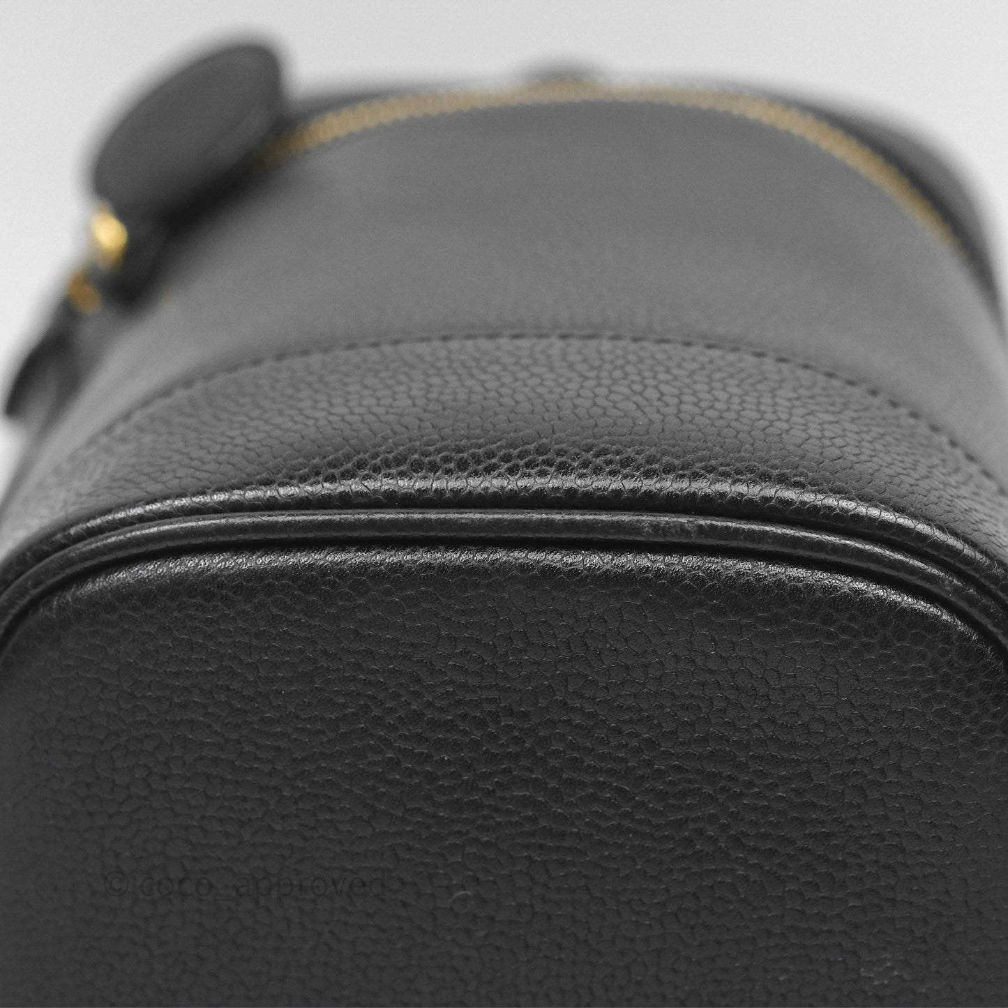 Chanel Vintage Vanity Case Black Caviar Gold Hardware