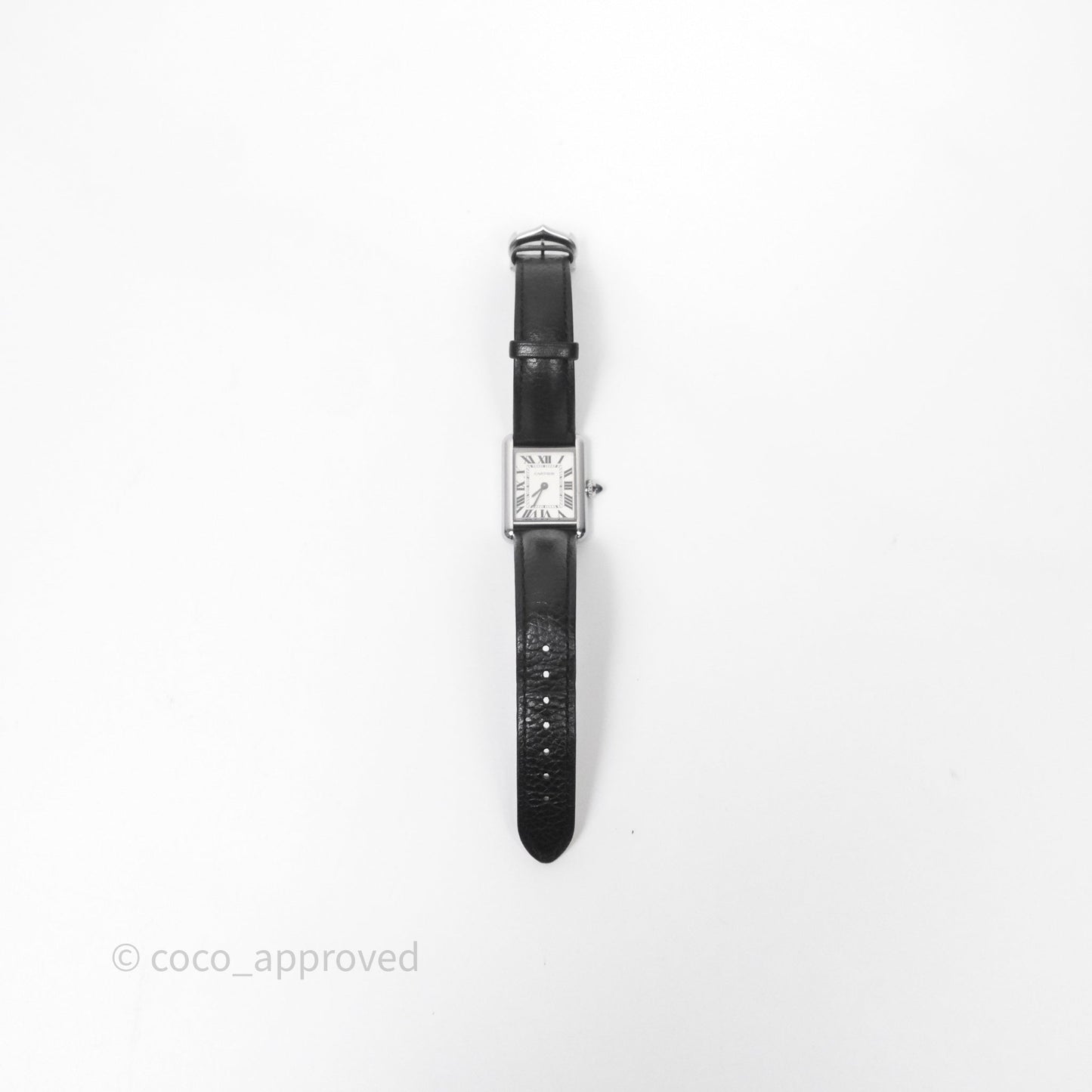 Cartier Tank Solo Watch Small Model Steel Black