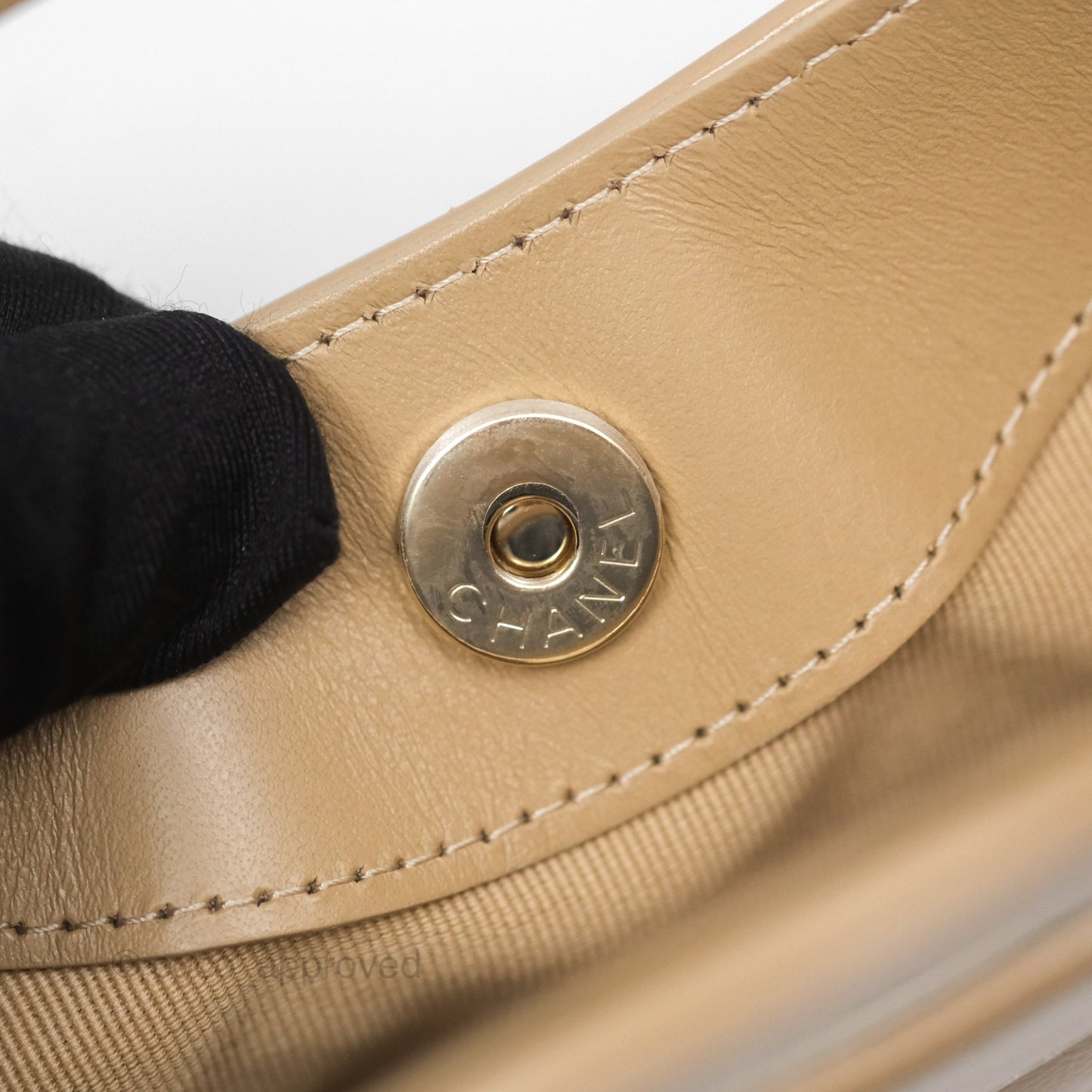 Chanel Nano 31 Beige Shiny Lambskin Gold Hardware