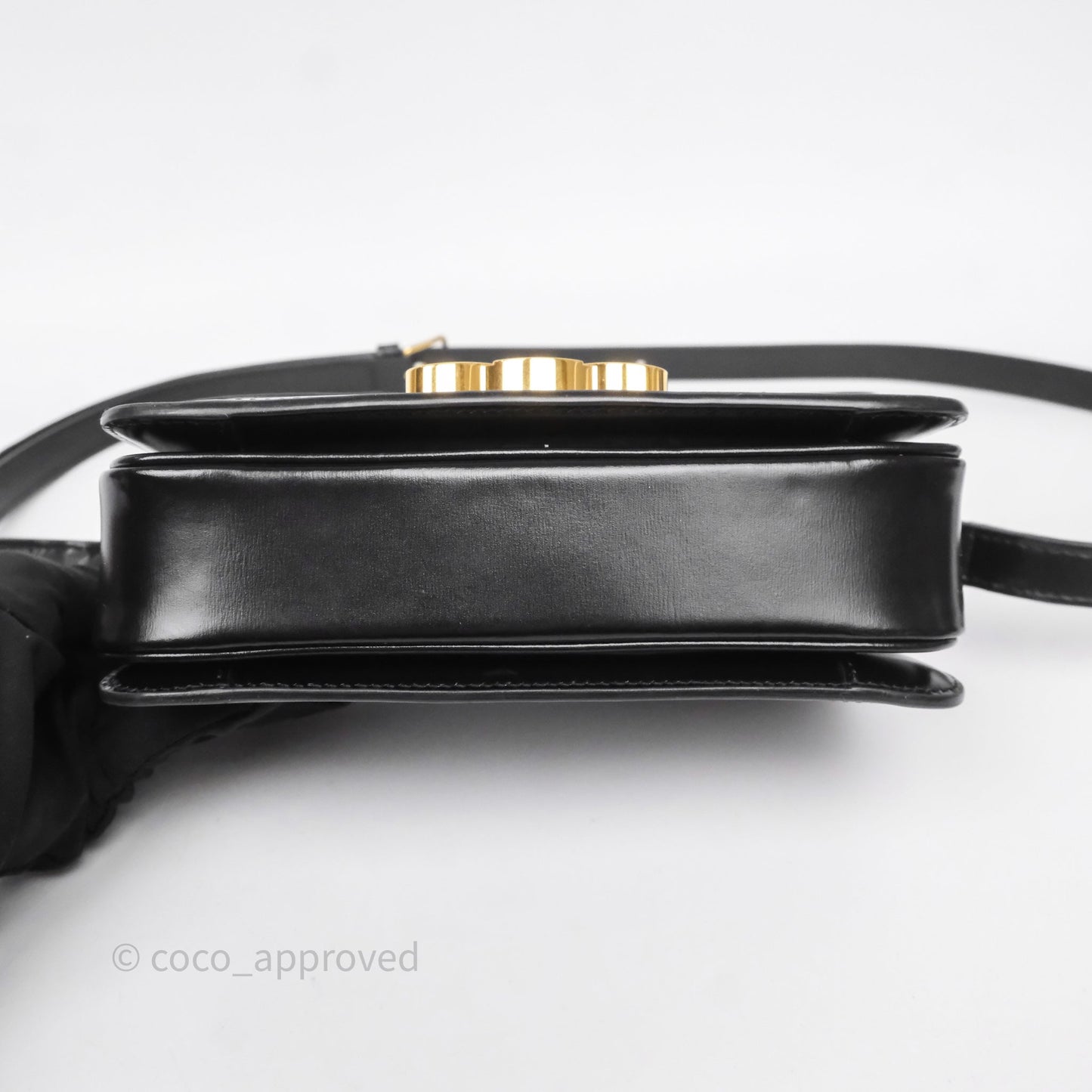 Celine Teen Triomphe Bag Black Shiny Calfskin Gold Hardware