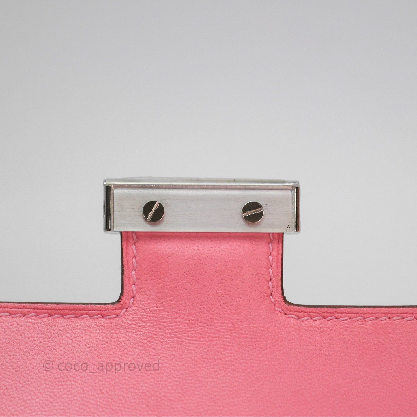 Hermès Constance Mini 18cm Rose d'ete Epsom Palladium Hardware