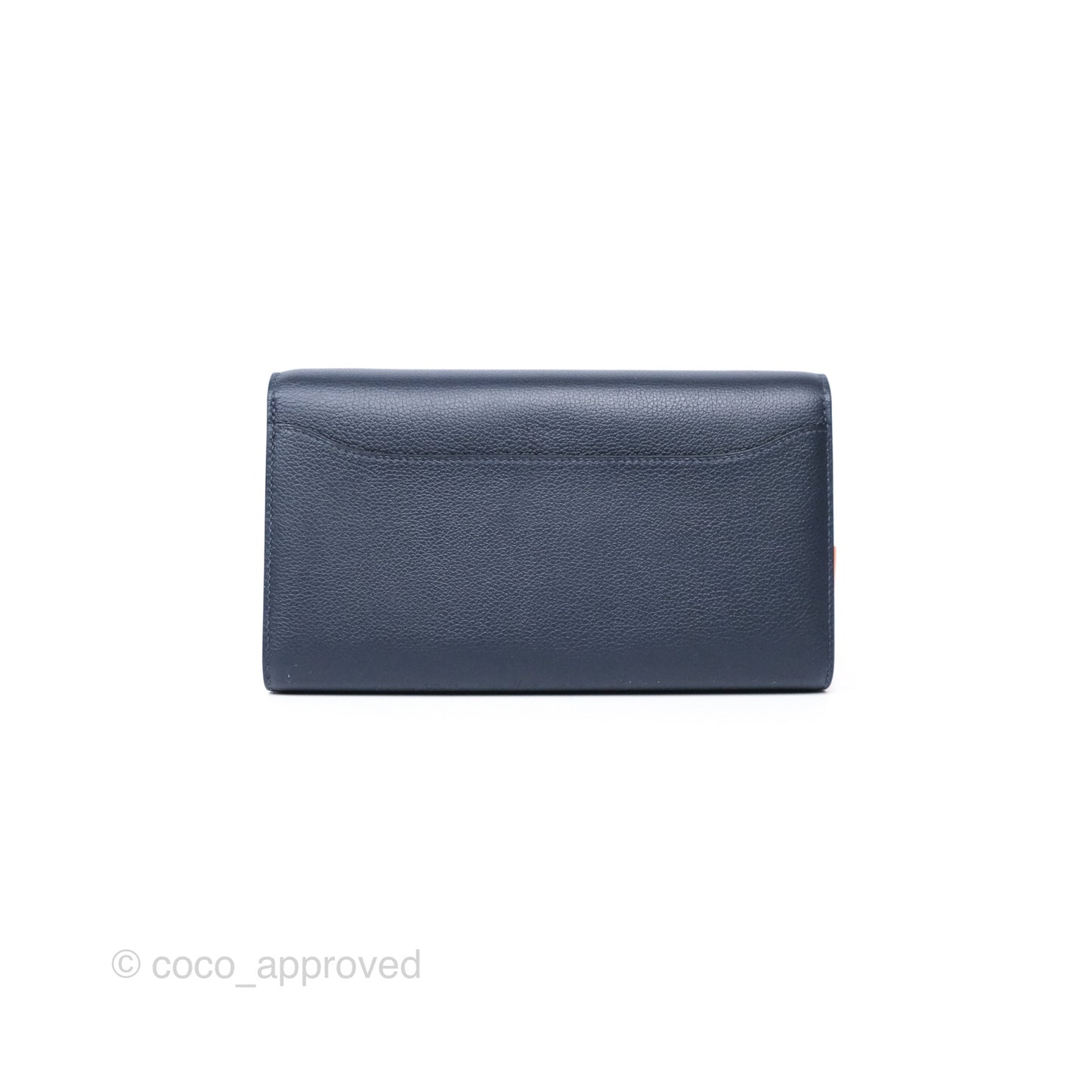 Hermès Constance Long To Go Wallet Blue Nuit 2Z Evercolor Gold Hardware