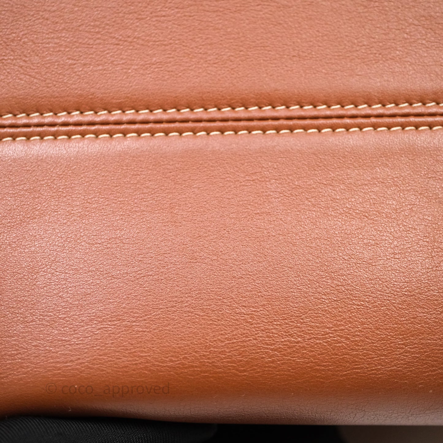 Celine Drawstring Cabas Tote Bag Triomphe in Grained Calfskin Tan