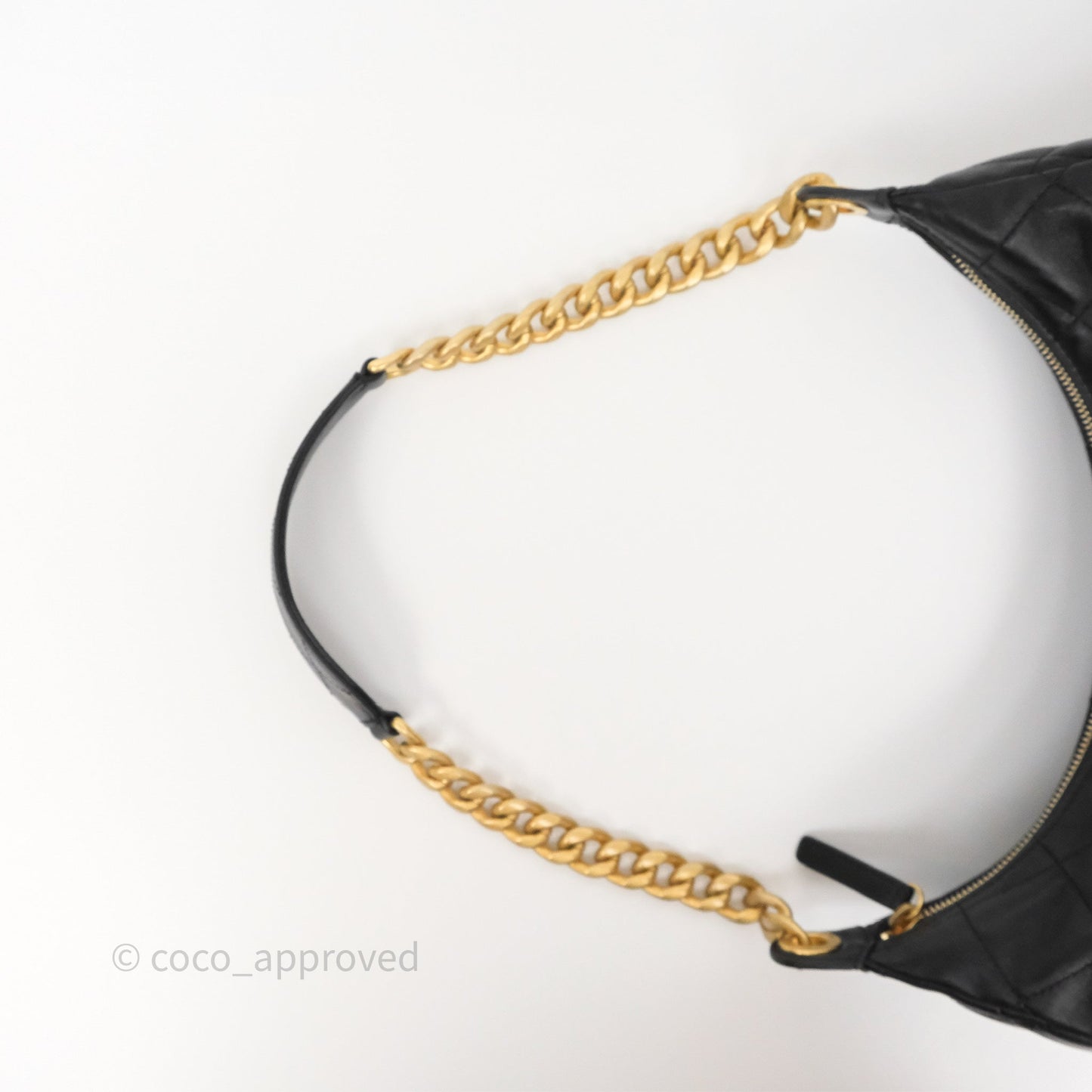 Chanel Quilted Large Trendy Double Pocket Hobo Black Lambskin Gold Hardware